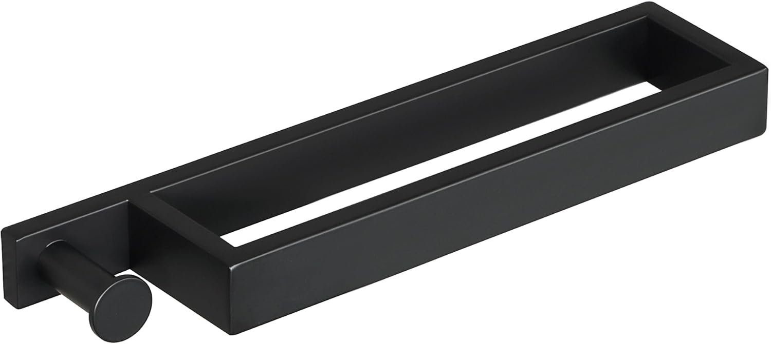 SAYAYO Towel Rail Wall Mounted 12-Inch/30CM Bathroom Hand Towel Holder Black Tow...