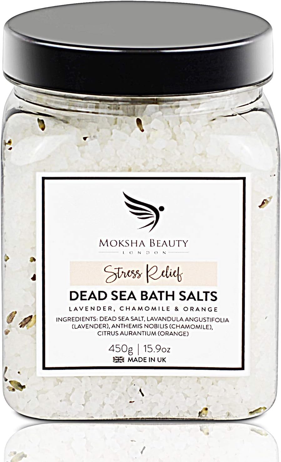 Lavender Bath Salts - Made In UK (450g) Stress relief Bath Soak with Lavender &...
