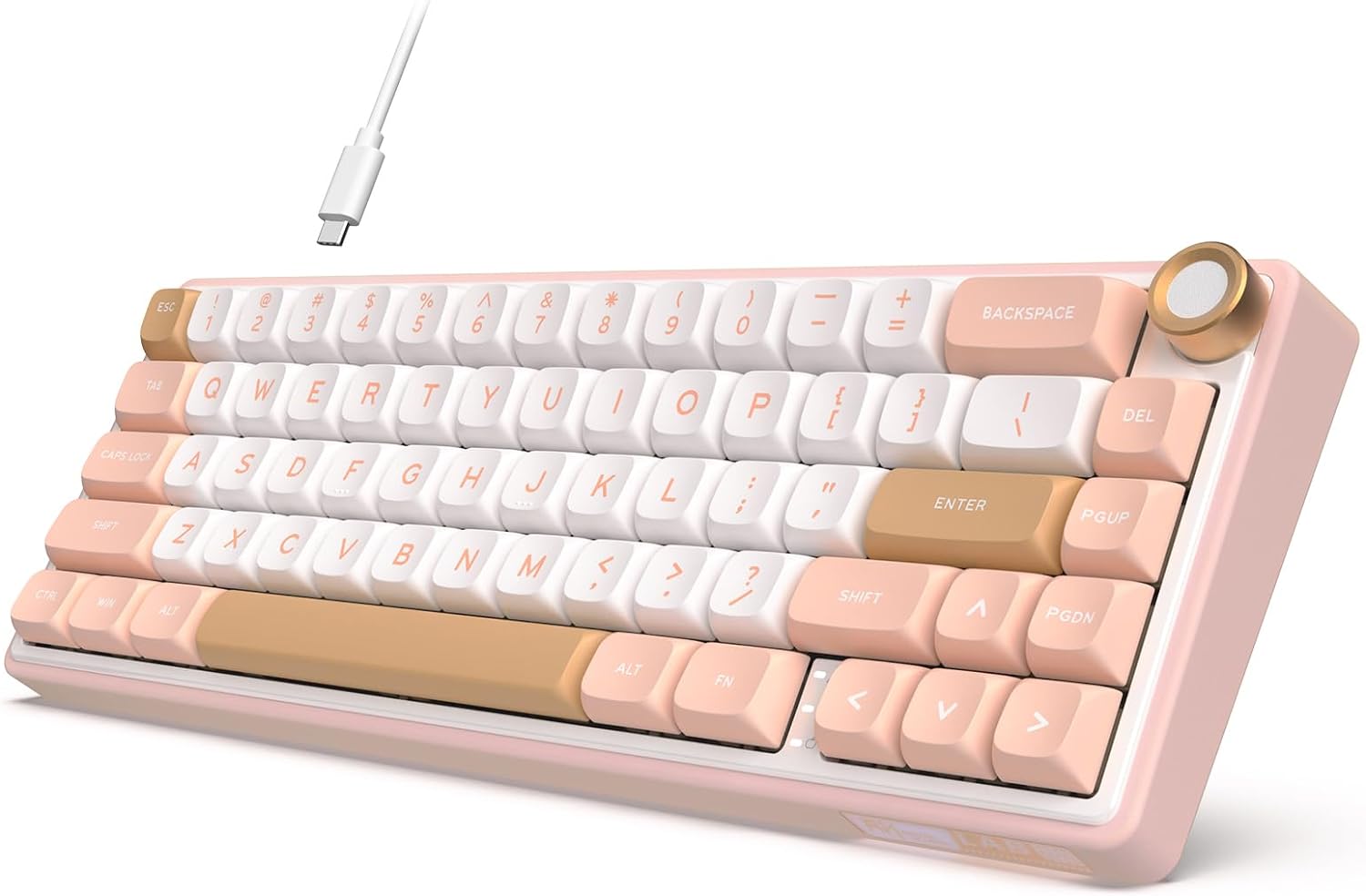 RK ROYAL KLUDGE R65 Wired Mechanical Keyboard with Knob, 60% Percent QMK/VIA US...