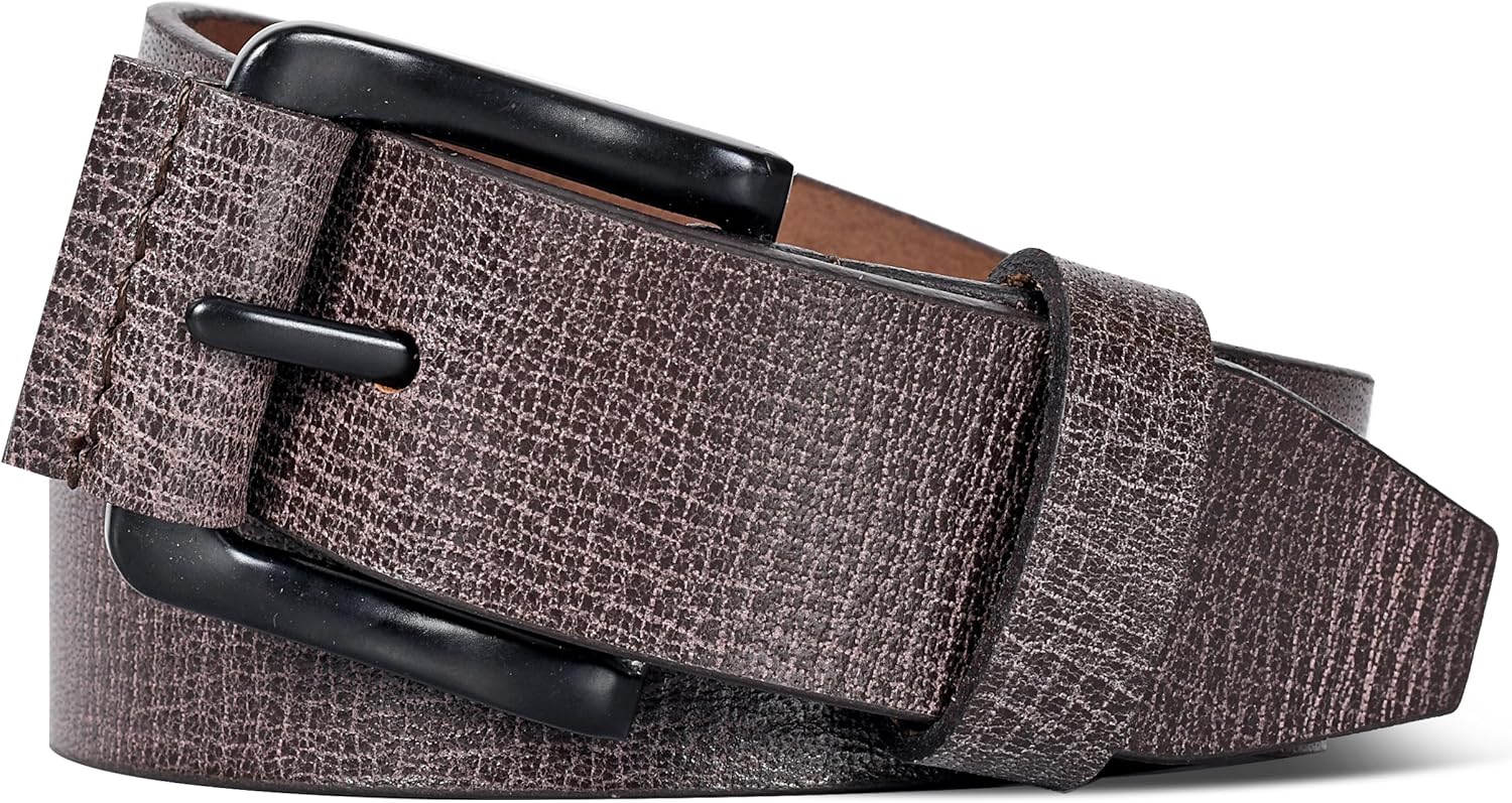 Full Grain Belts for Men Leather – ONE SIZE Belt for Jeans, Work, Office, Trouse...