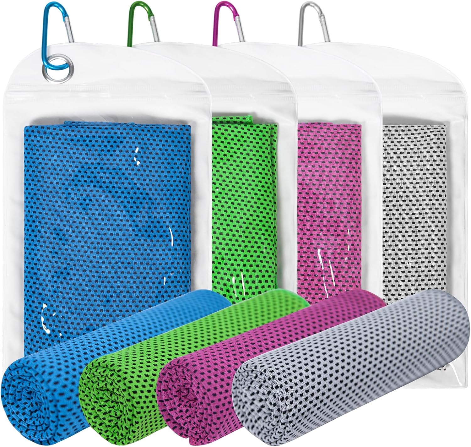 Yoimira cooling towels 4 pack,cool towel for instant cooling relief,ice towel co...