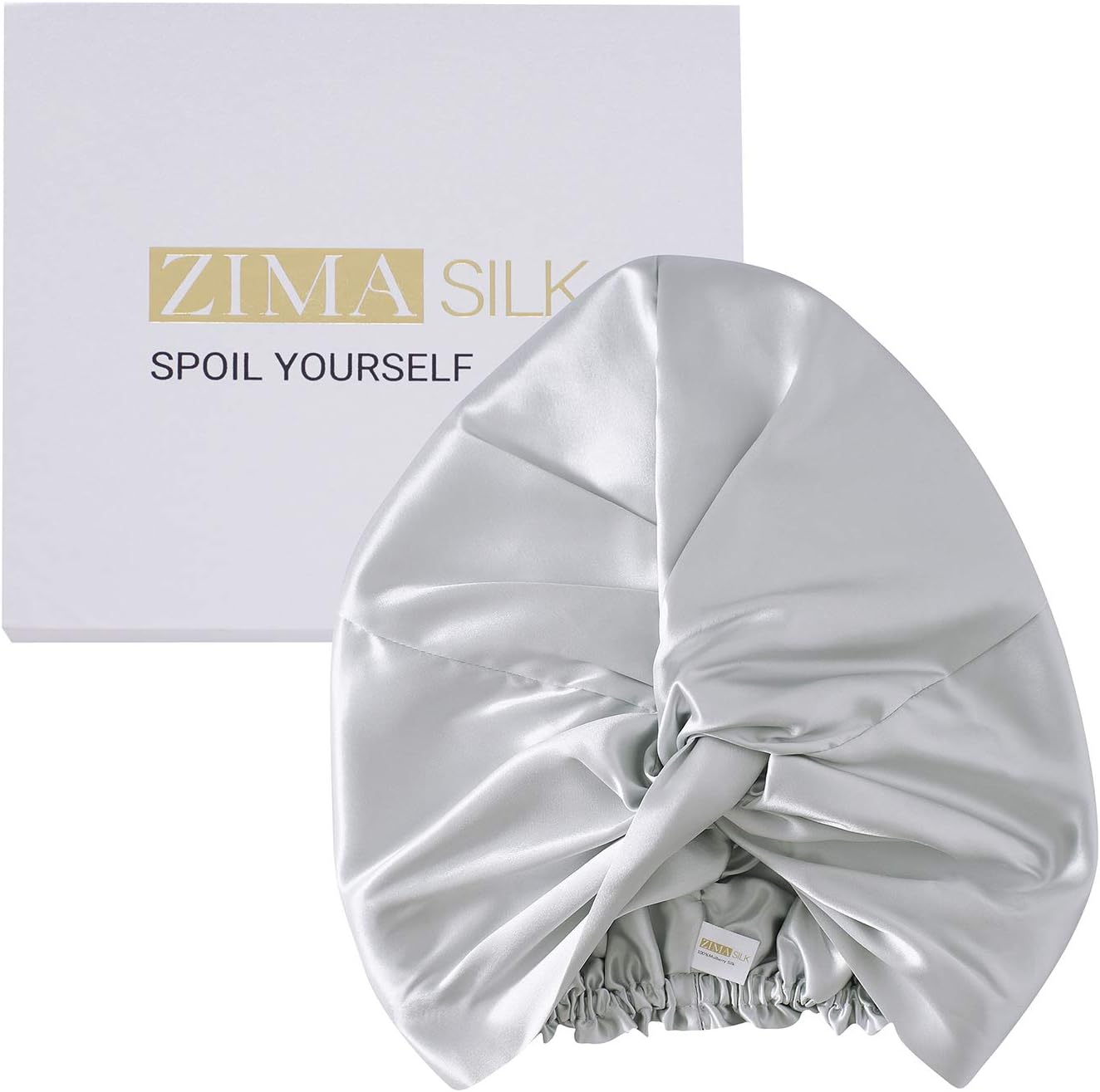 ZIMASILK 22 Momme 100% Mulberry Silk Sleep Cap for Women Hair Care,Natural Silk...