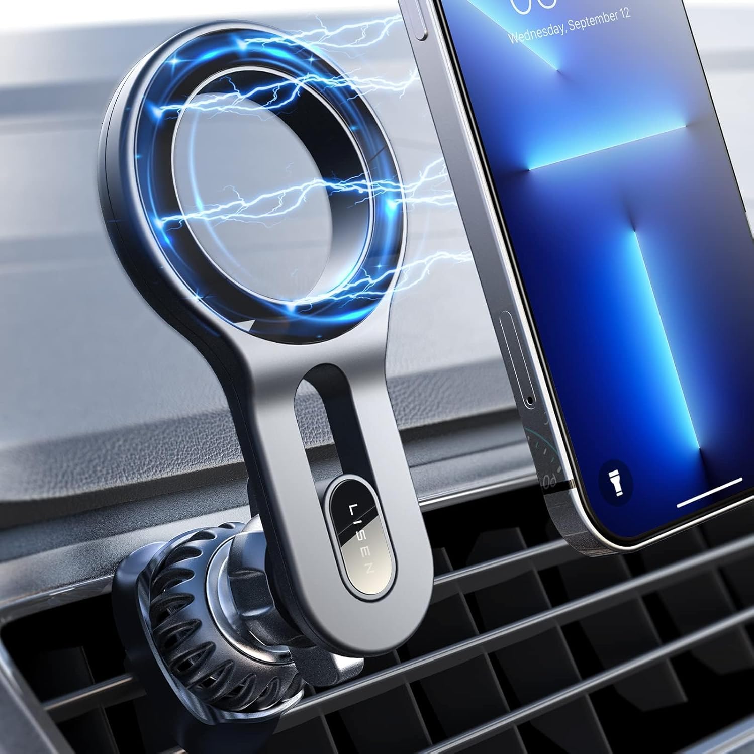 LISEN for MagSafe Car Mount [Strongest Magnet] Air Vent Magnetic Car Phone Holde...
