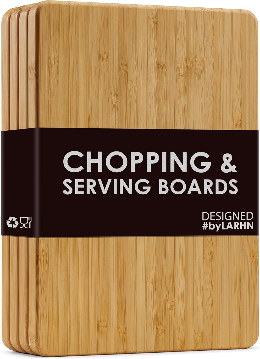 LARHN Premium Edition Wooden Chopping & Serving Boards - Perfect for Cutting, Pr...