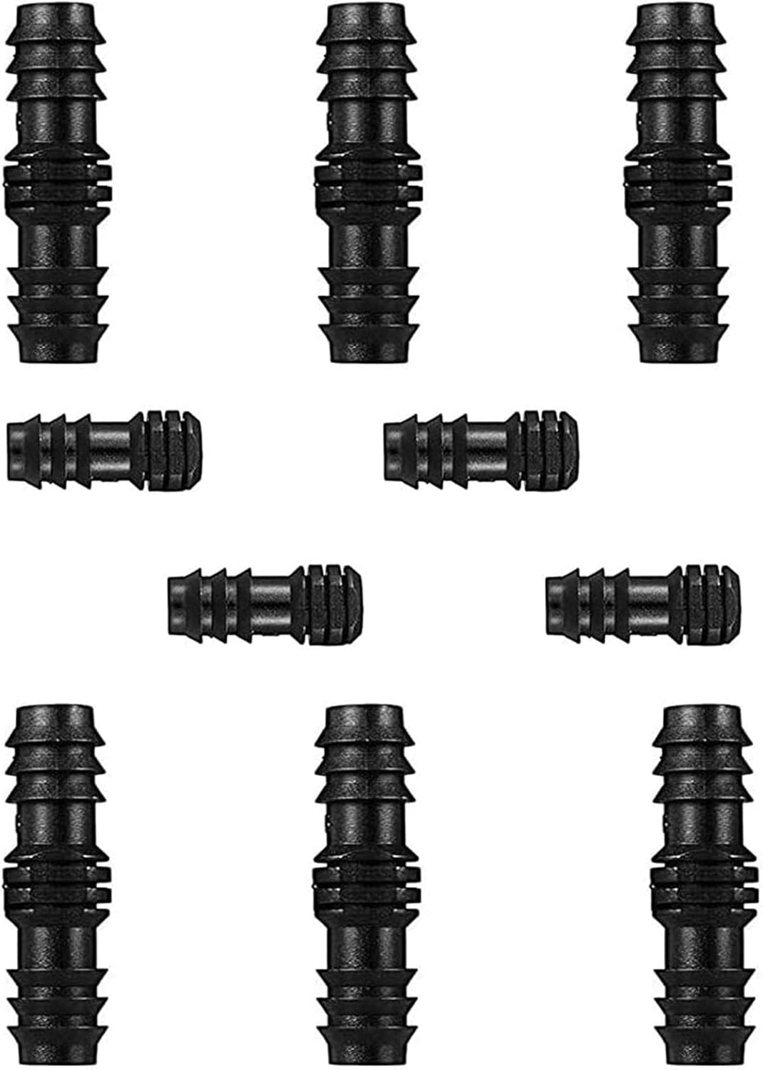 TOPWAYS Drip Irrigation Connector Fittings for 1/2" (13mm) Tubing Hose, Garden B...