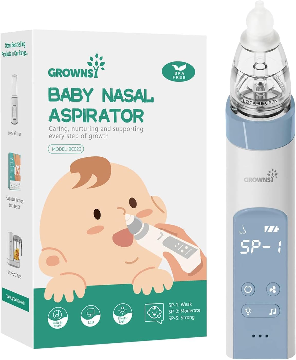 Nasal Aspirator Baby,Baby Nasal Aspirator, Baby Nose Suckers Long Lasting,with M...