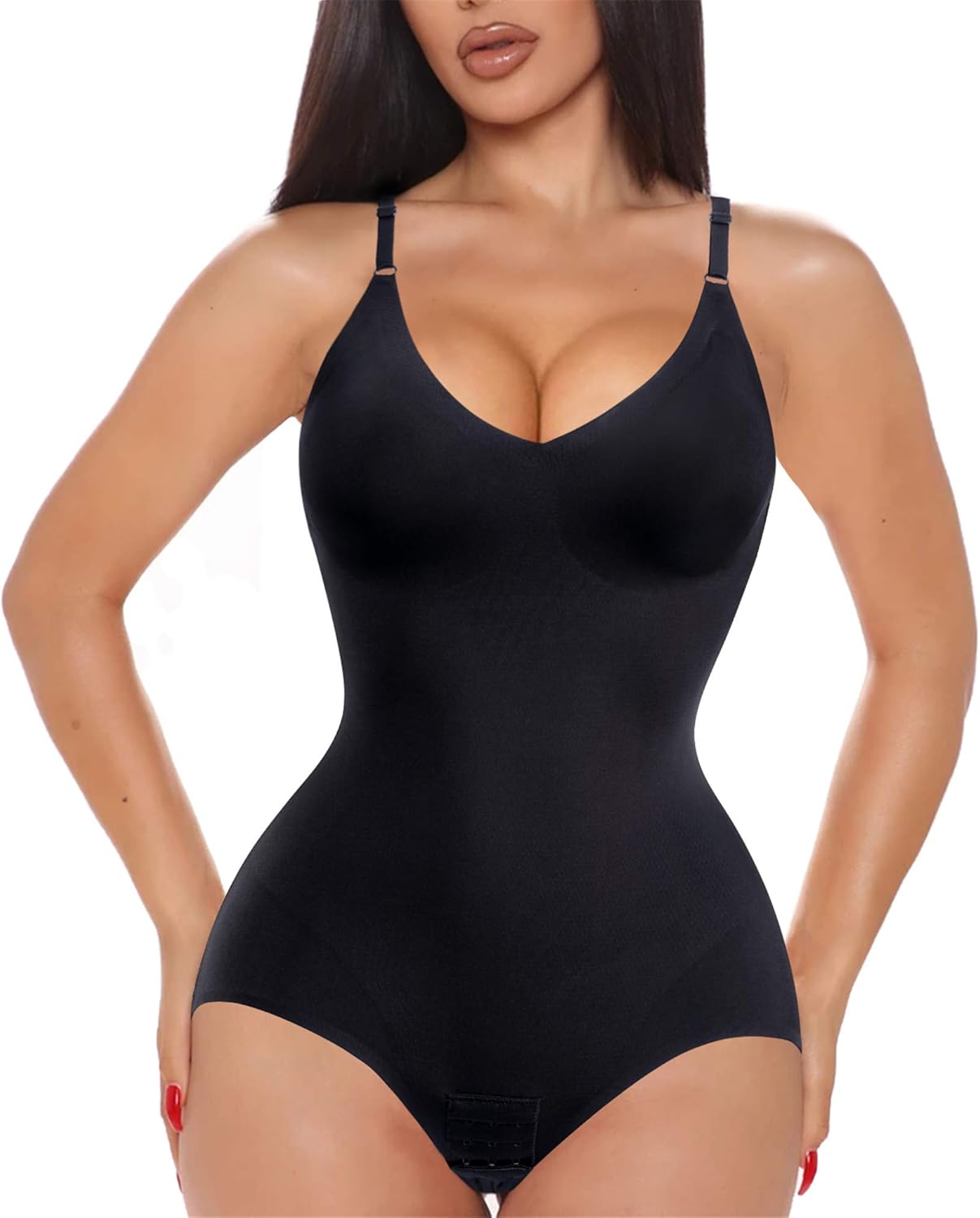 Chumian Women Waist Trainer Bodysuit Adjustable Shoulder Strap Shapewear Tummy C...
