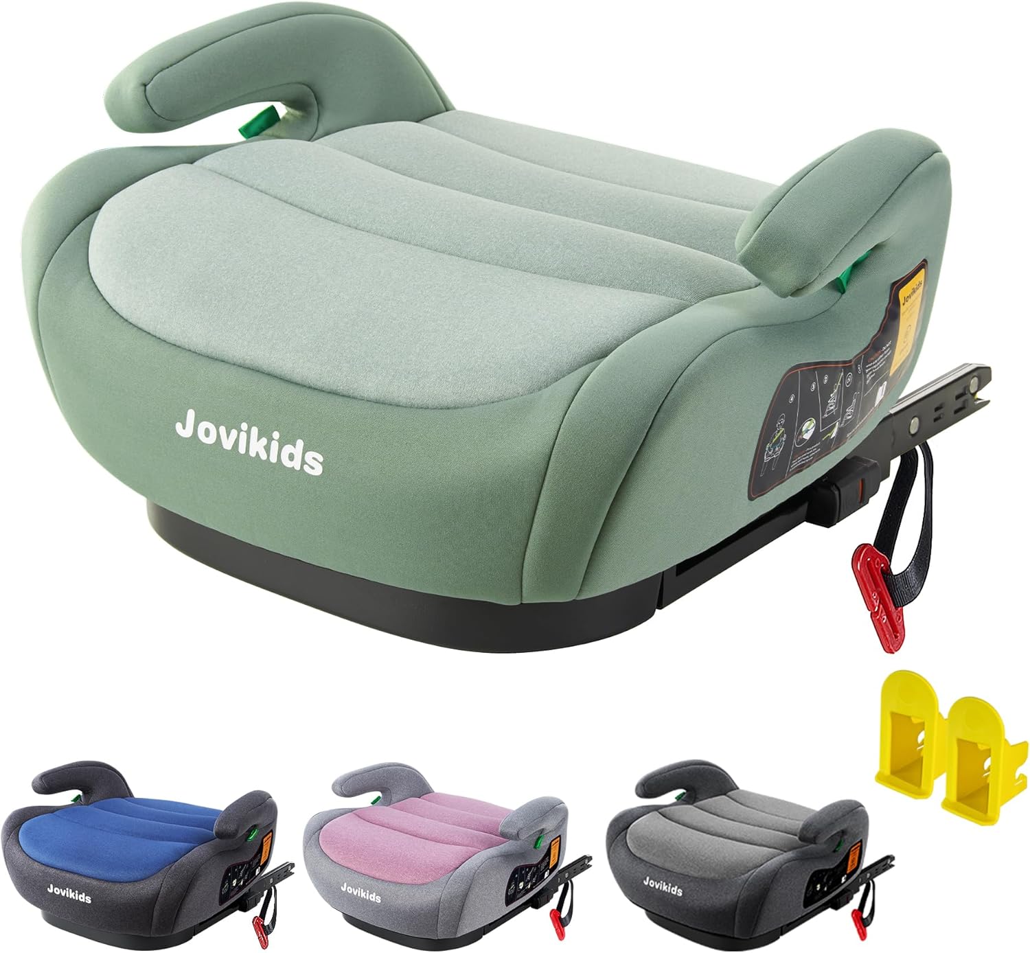 Jovikids I-Size Booster Seat for Car with ISOFIX, 125-150cm (Group 2/3, 3-12 Yea...