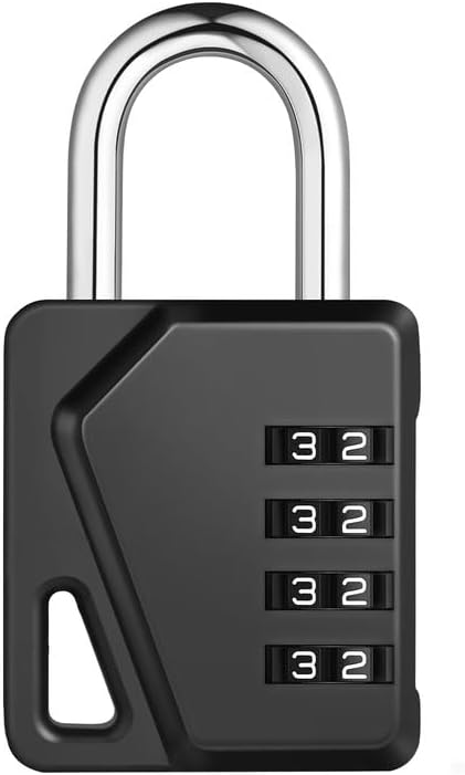 ZHEGE Combination Padlock for Gym Locker, 4 Digit Combination Lock with DIY Name...
