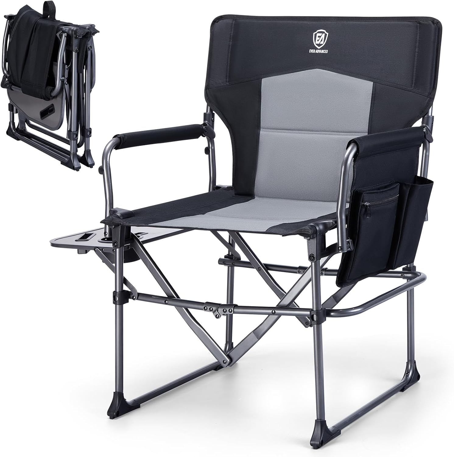 EVER ADVANCED Directors Chair for Adults, Oversized Camping Chair for Heavy Peop...