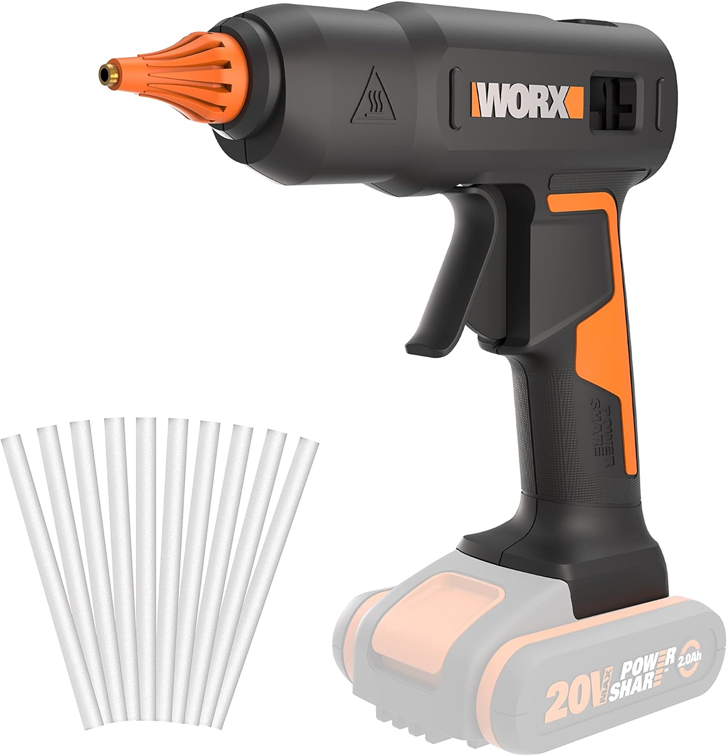 WORX 18V(20V MAX) Cordless Full Size Hot Glue Gun...