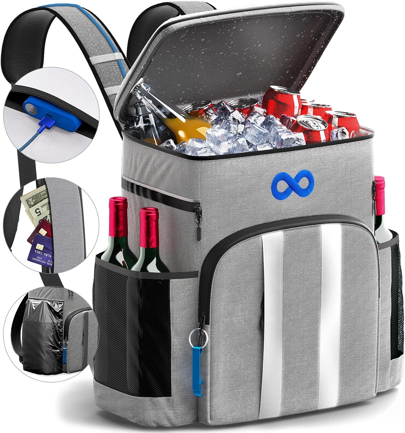 Everlasting Comfort Insulated Backpack Cooler - Leakproof Cool Bag Keeps 54 Cans...
