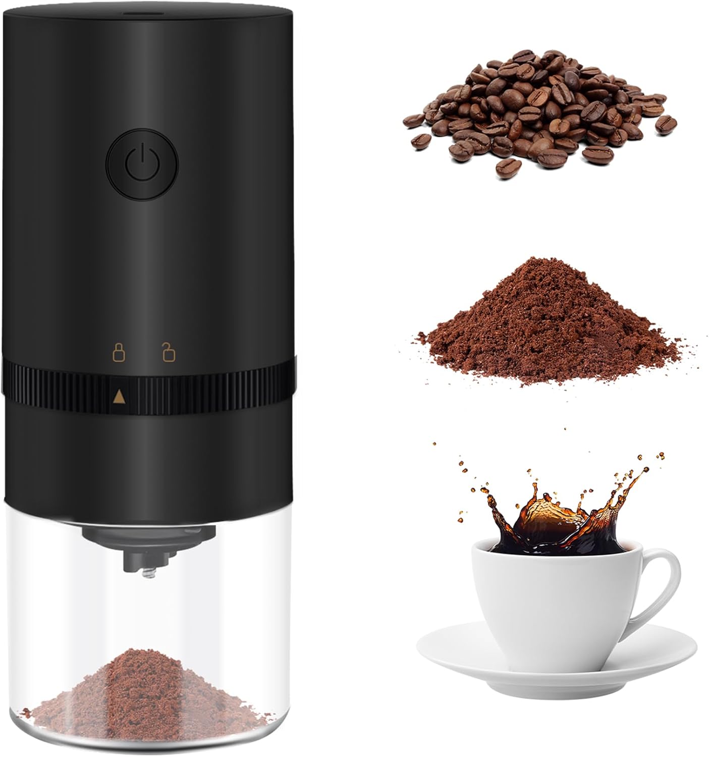 Portable Electric Burr Coffee Grinder,Mcbazel Electric Rechargeable Mini Coffee...
