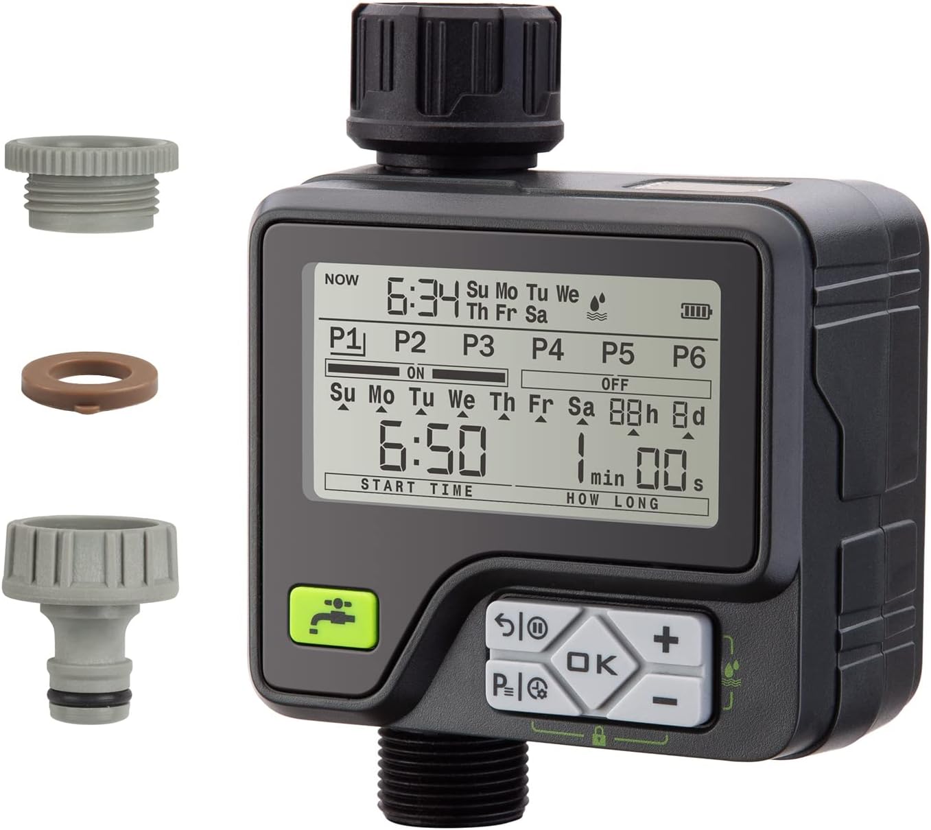BN-LINK Digital Water Timer, Automatic Irrigation Timer with 6 Separate Irrigati...