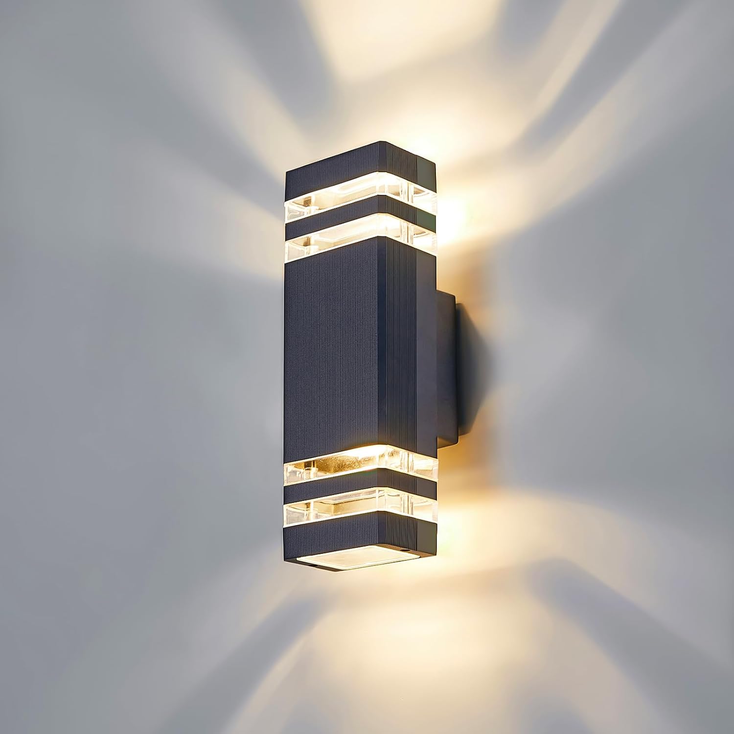CELAVY Outdoor Wall Lights Mains Powered Outside Up Down Lights, IP65 Waterproof...