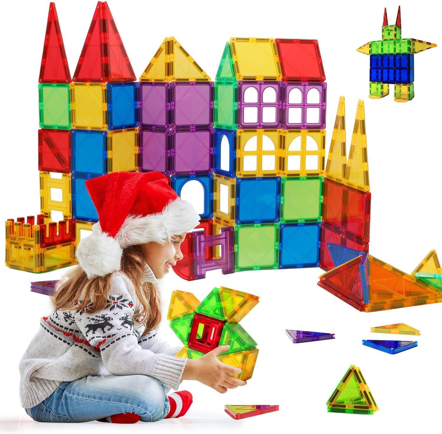 Magblock 70pcs Magnetic Building Blocks Kids Magnetic Tiles Creativity Education...
