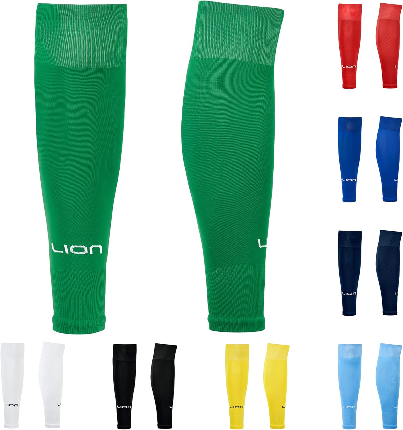 LION SPORTSWEAR Football Sock Sleeves To Accompany Grip Socks - Fits Over Calf/S...