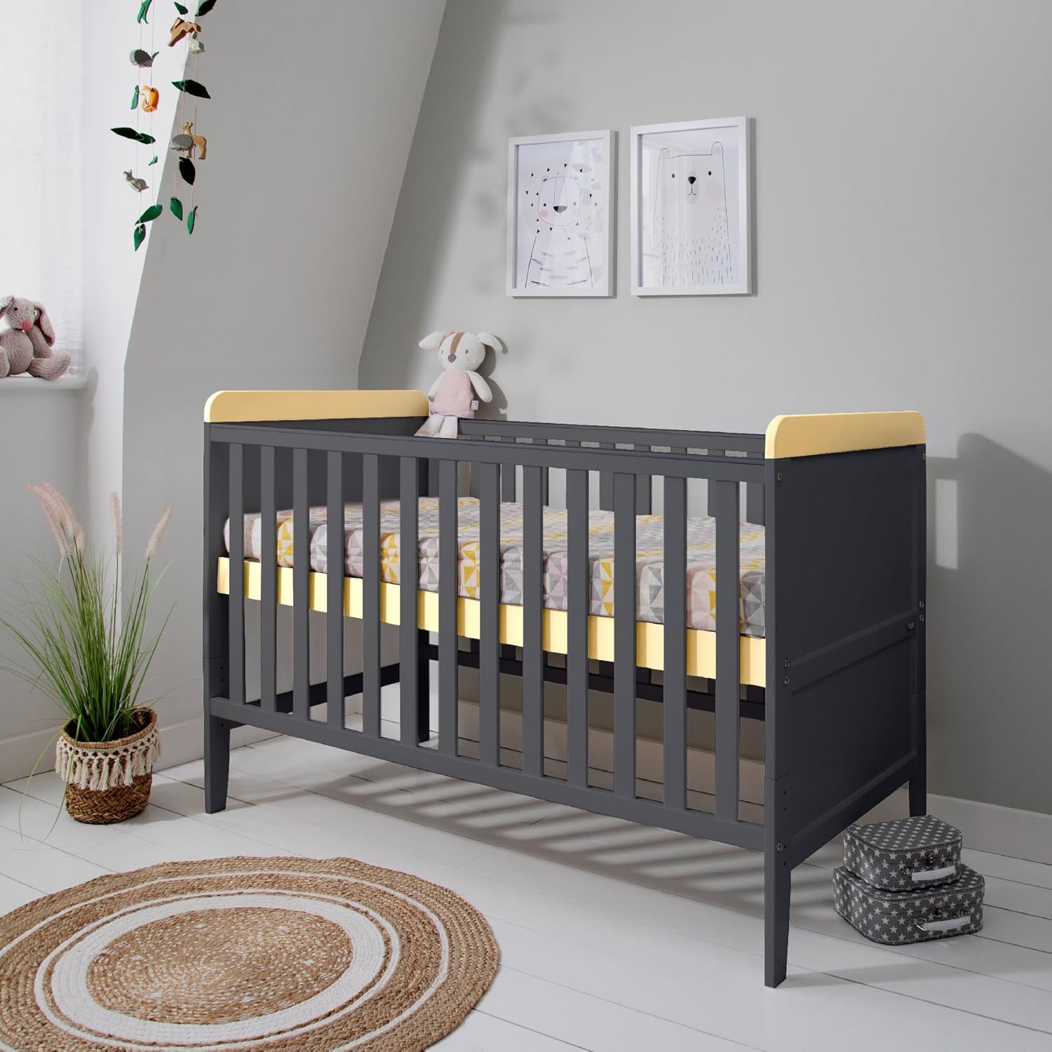 Tutti Bambini Rio Baby Cot Bed with Cot Top Changer - 2-in-1 Baby Crib & Toddler...