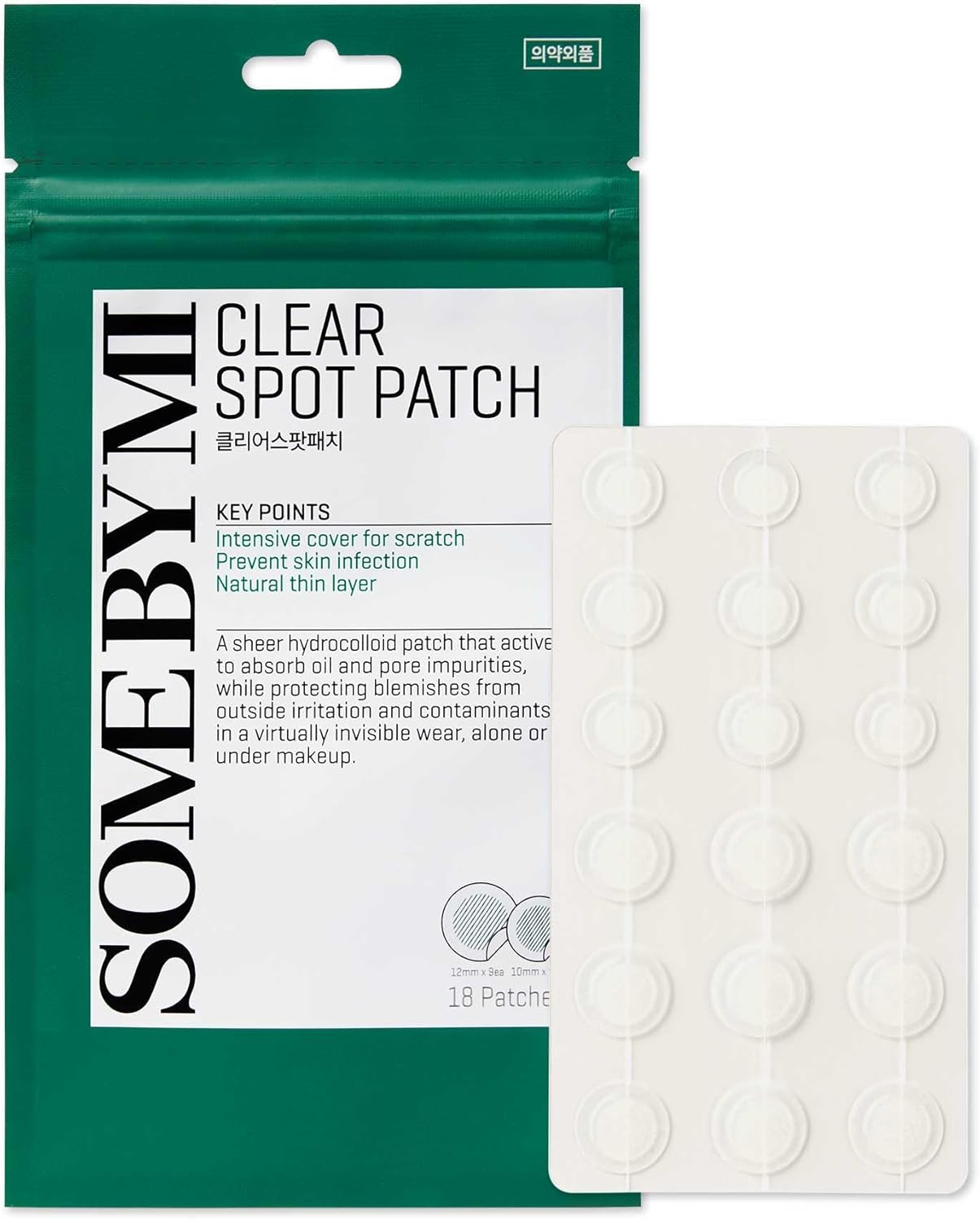 SOME BY MI 30 Days Miracle Clear Spot Patch - Pack of 1, 18 Counts, 2 Size(10mm...