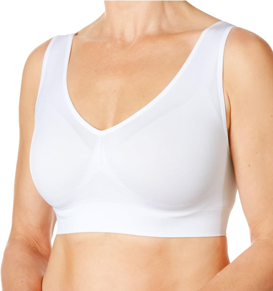 Eden House | Ladies | Pack of 3 Comfort Bras | Seamless Crop-Top Style | Women's...