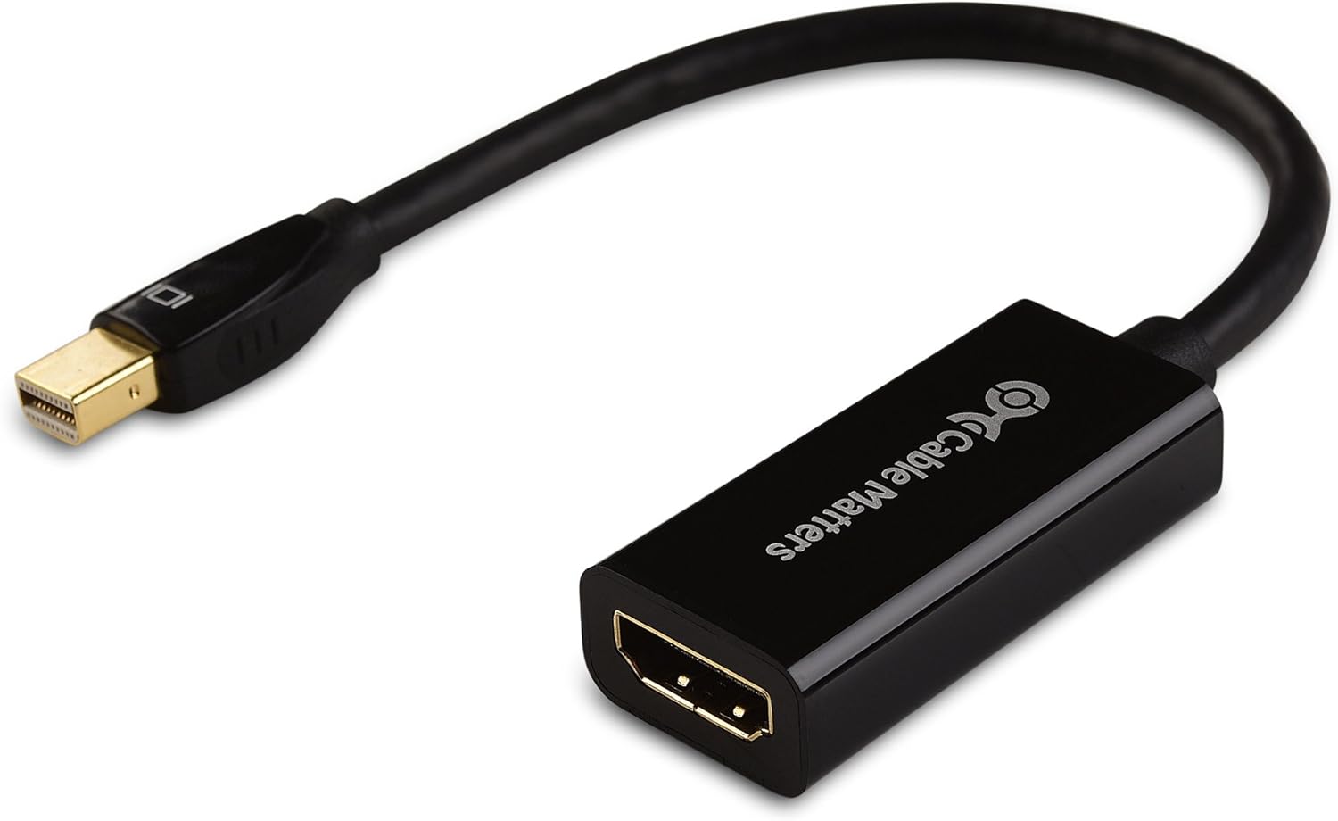 Cable Matters Mini DisplayPort to HDMI Adapter (Mini DP to HDMI) in Black - Thun...