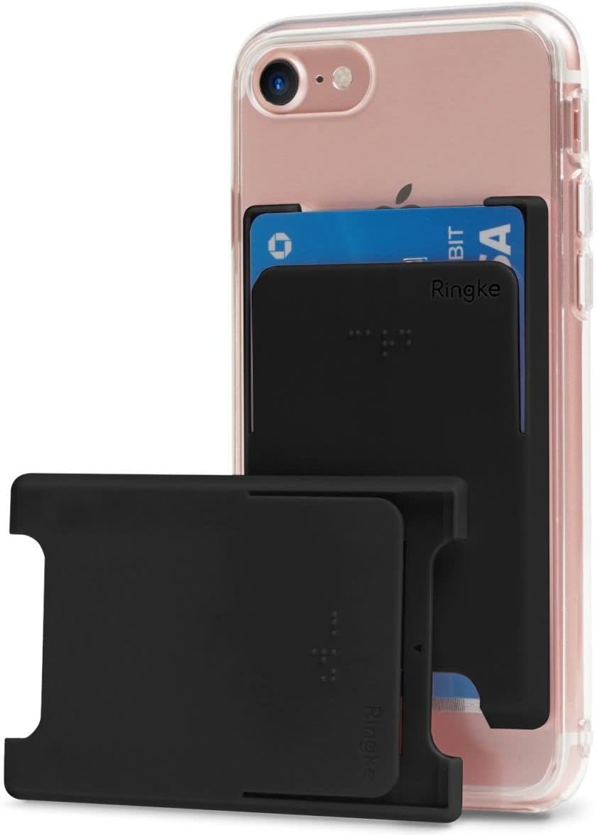 Ringke Slot Card Holder Minimalist Phone Adhesive Card Holder, Slim Hard PC Card...
