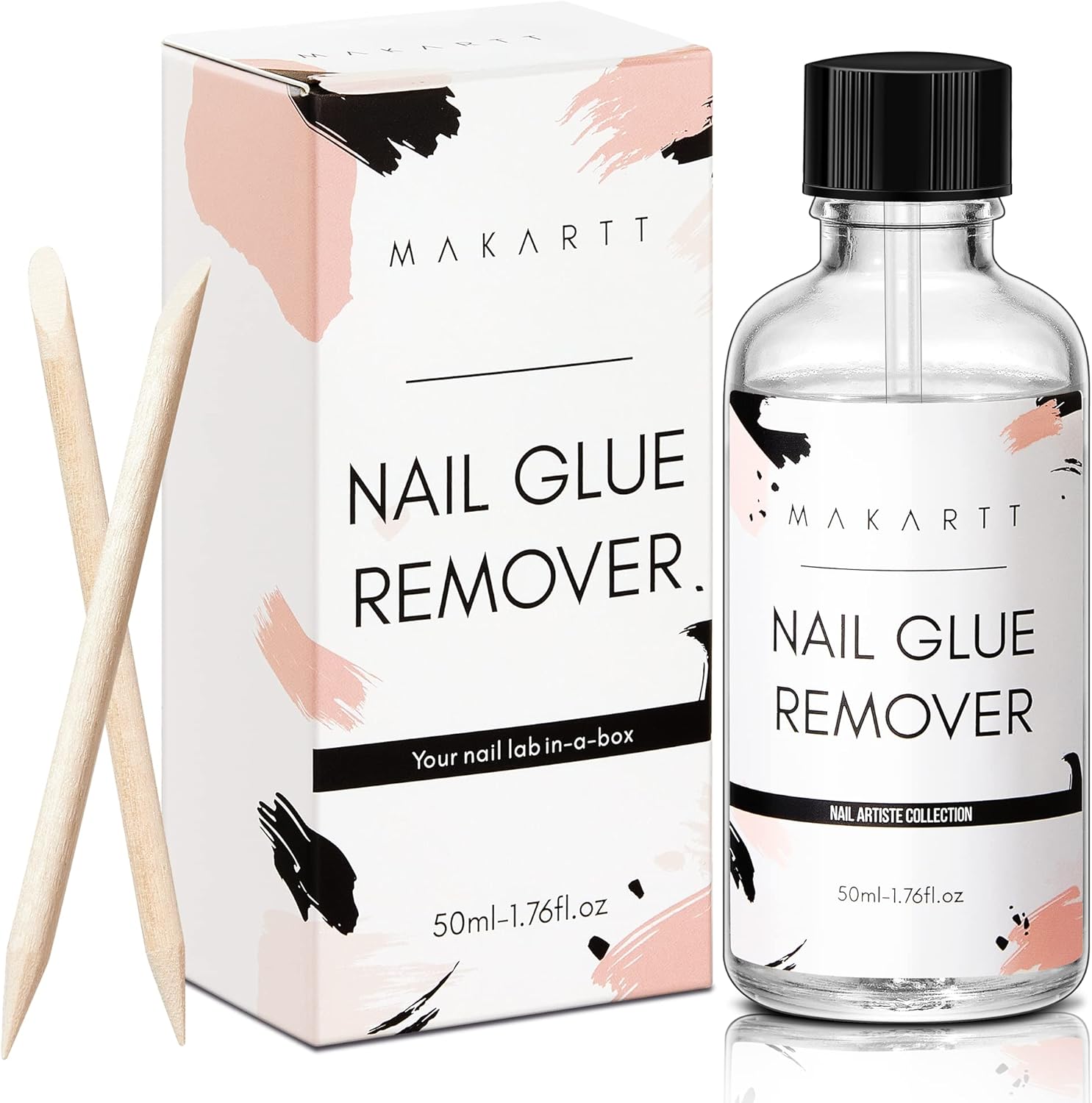 Makartt Nail Glue Remover for Press on Nails, 50ml Professional Nail Tips Artifi...