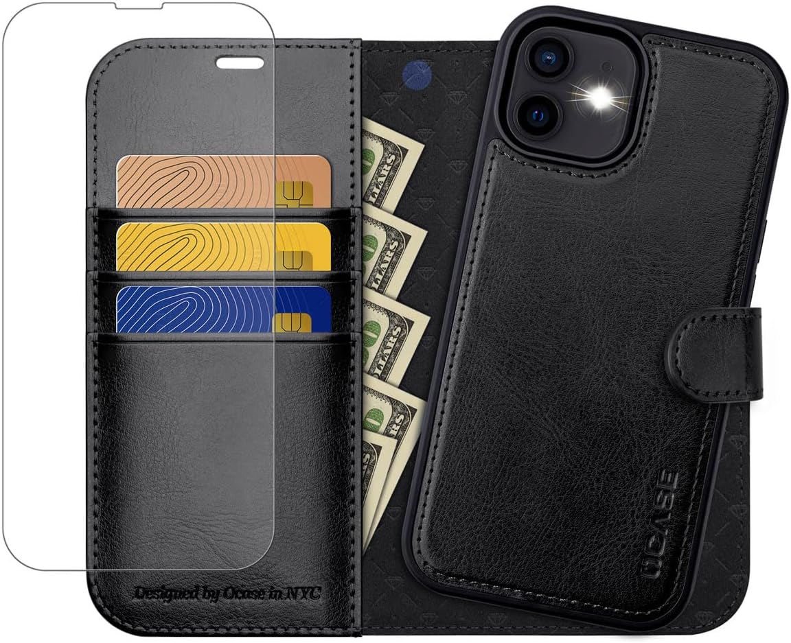 OCASE for iPhone 12 Case,[Upgraded] iPhone 12 Pro Detachable Magnetic 2 in 1 PU...