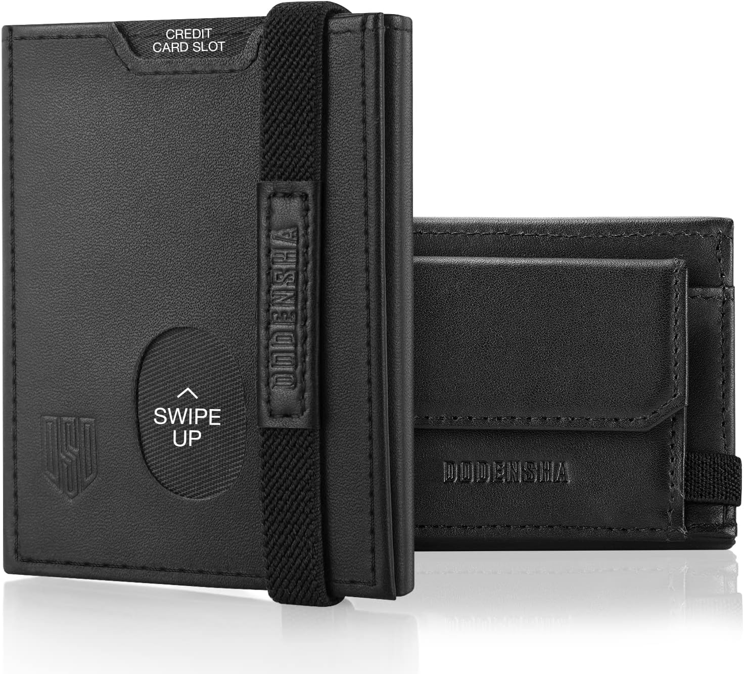 Slim Wallet, Genuine Leather Minimalist Wallet for Mens, RFID Blocking Tri-Fold...