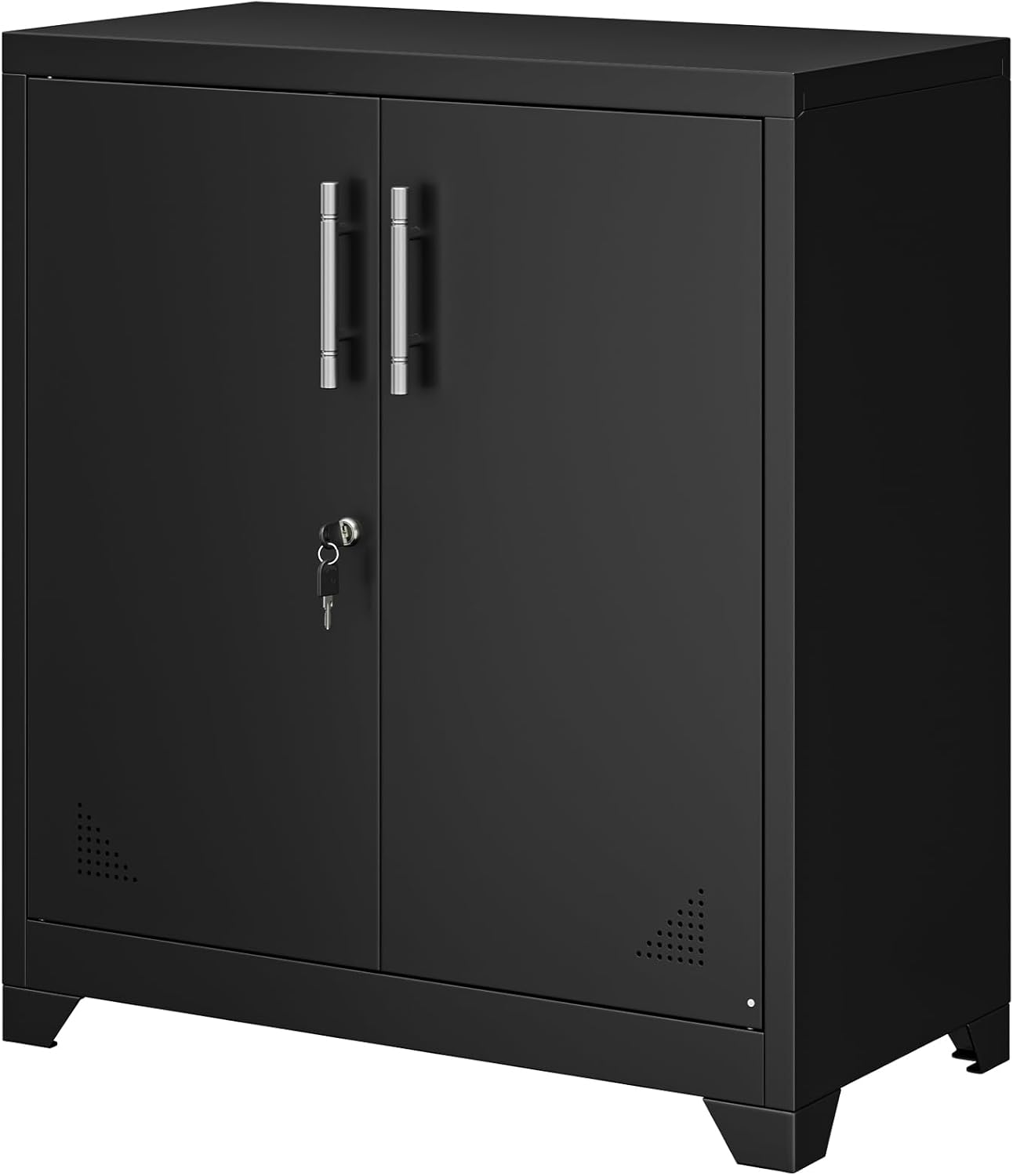 YITAHOME Office Storage Cabinet, Metal Office Storage Cupboard with 2 Adjustable...