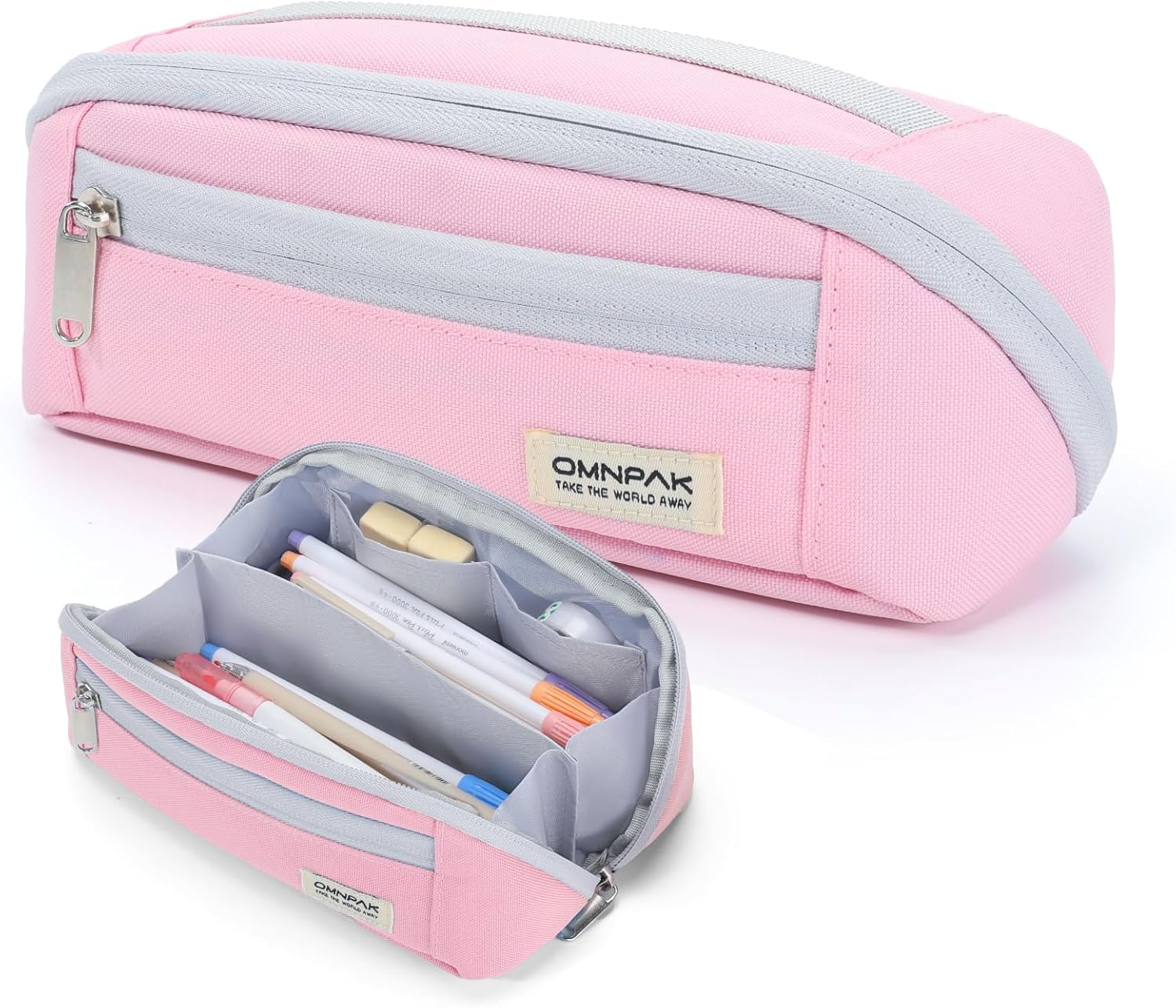 Omnpak Pencil Case Large Capacity with Carry Handle School Boys Girls Teenagers...