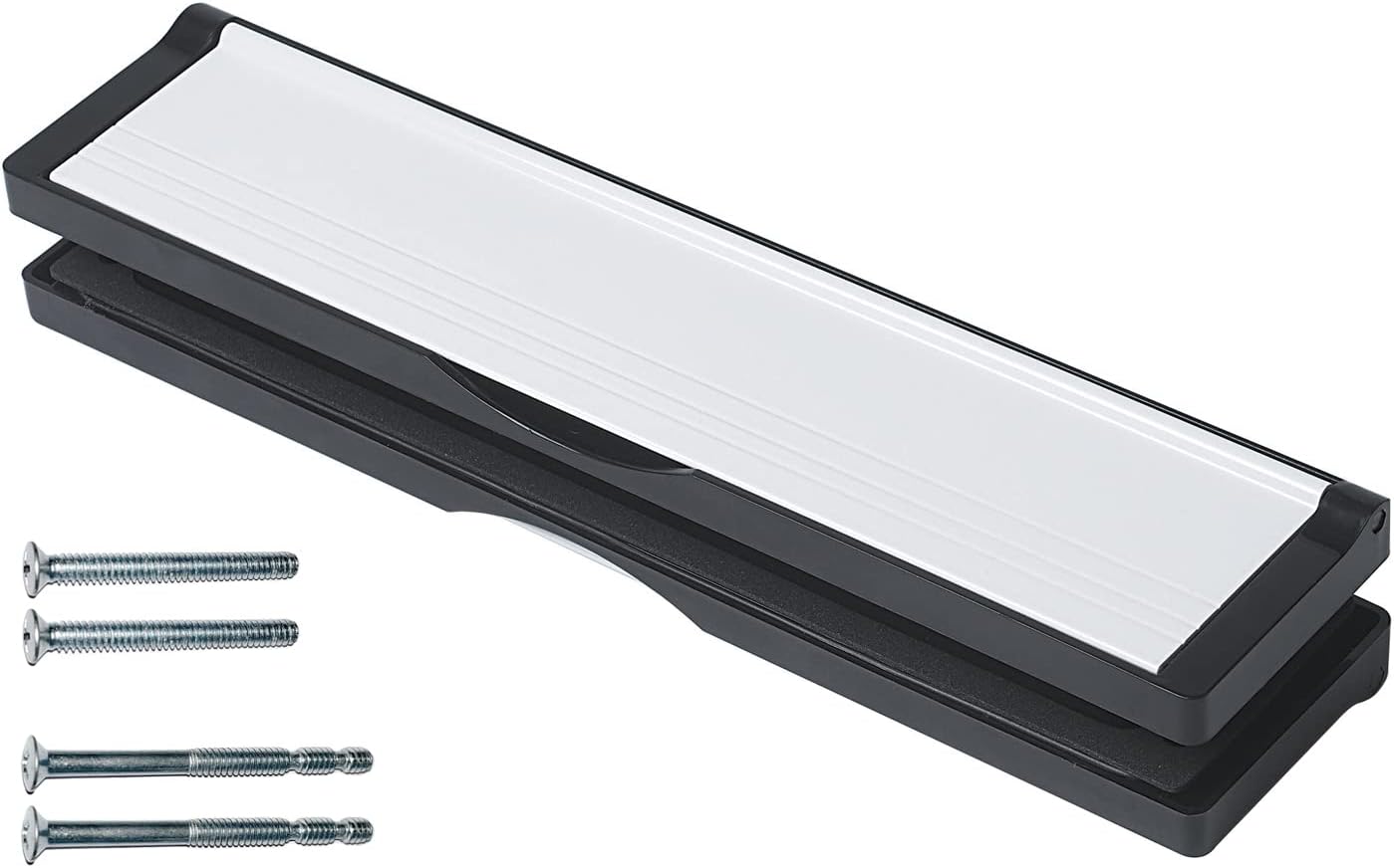 Keypak 12 inch (30.6cm) Door Letterbox - Fits 40-80mm Doors, Anti-Snap Flap, Int...