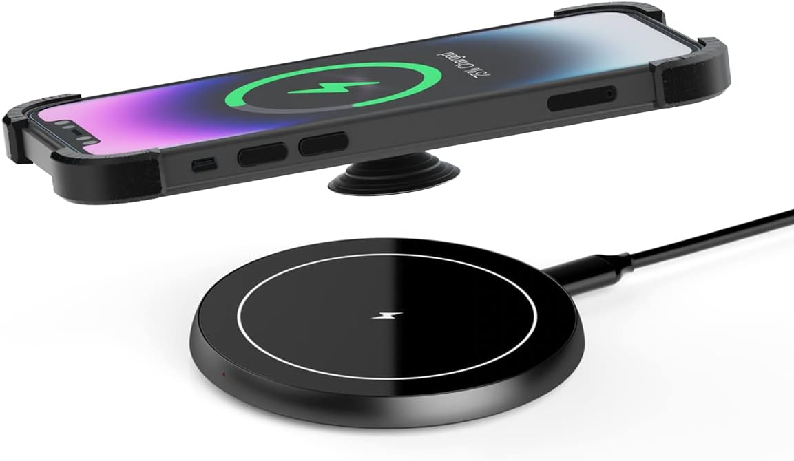 KPON Wireless Charger, 10mm Case friendly for iPhone 14/13/12 Mini/12 Pro Max/11...