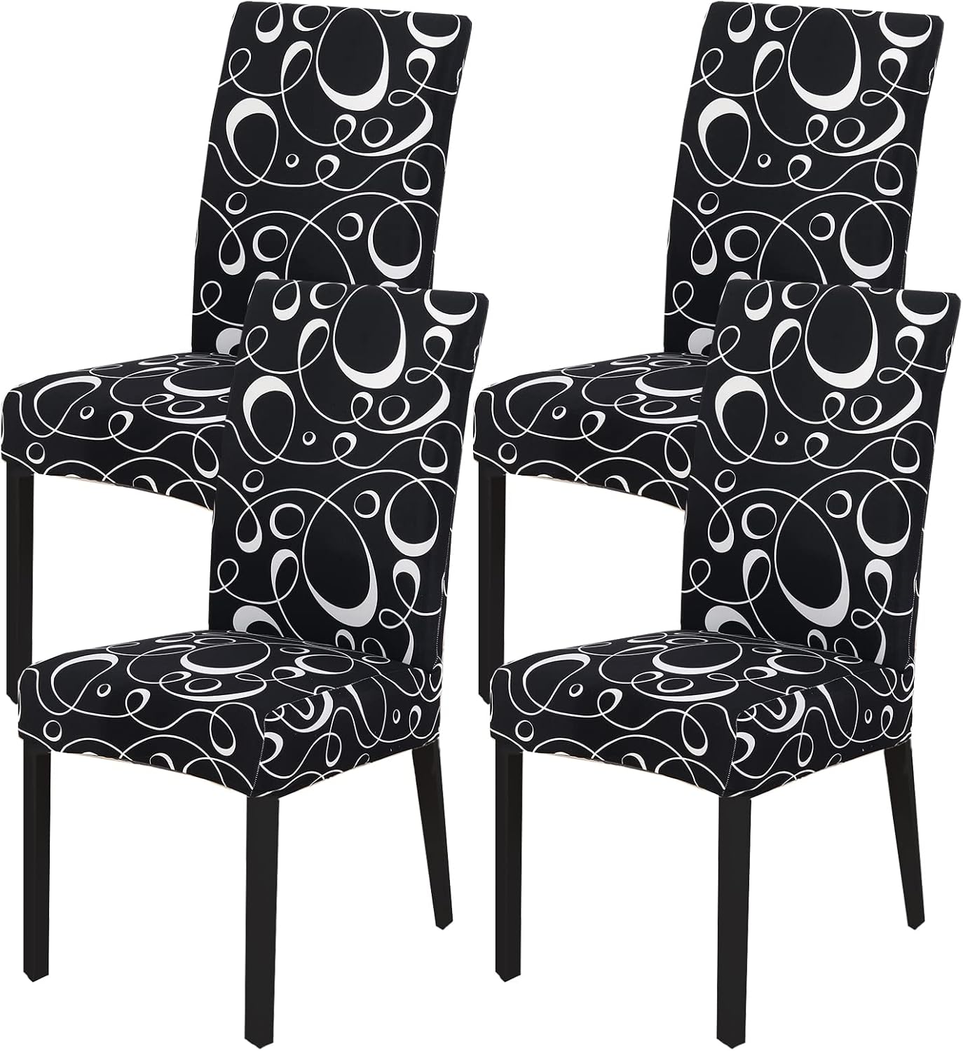 HZDHCLH Chair Covers Slipcovers 4/6 PCs Stretch Removable Washable Short Dining...