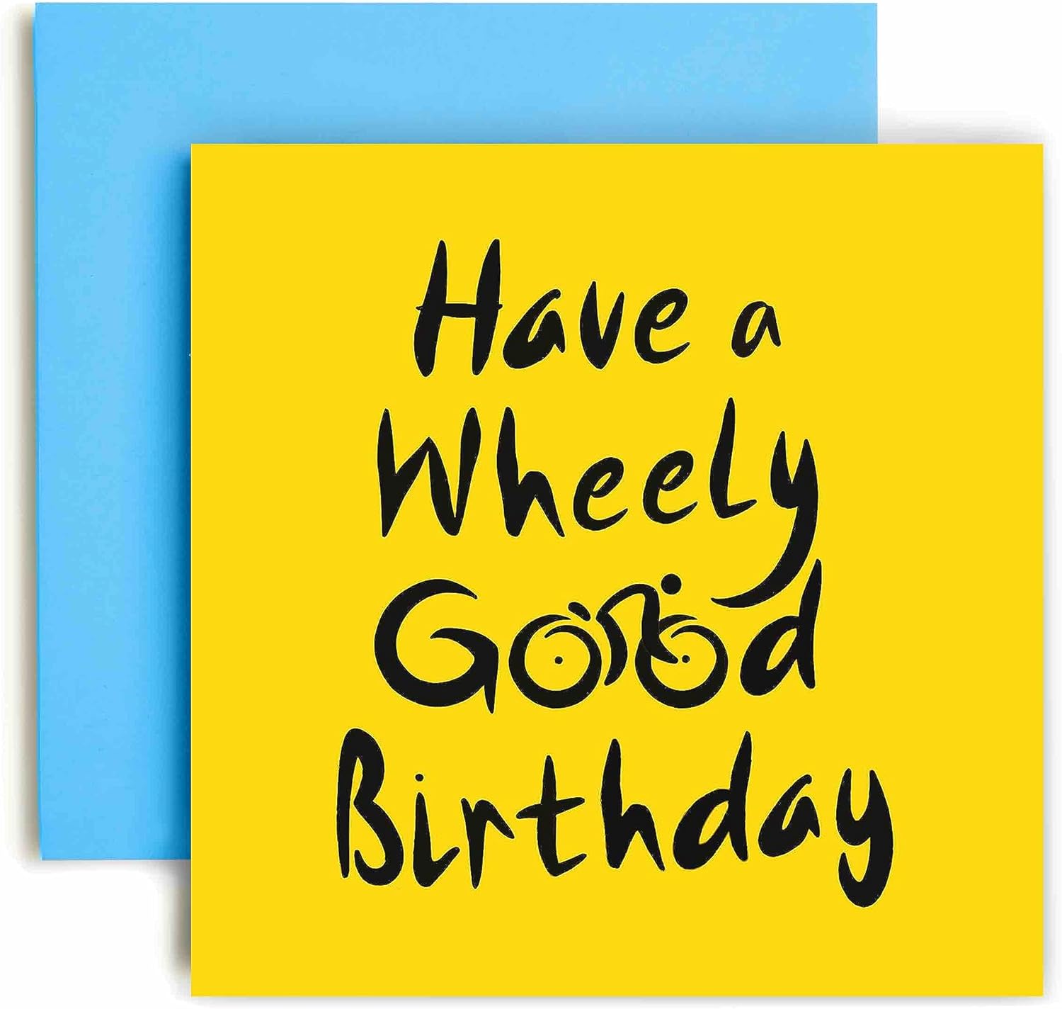 Huxters Birthday Cards for Men – Cycling Wheely Good Yellow Jersey card for him...
