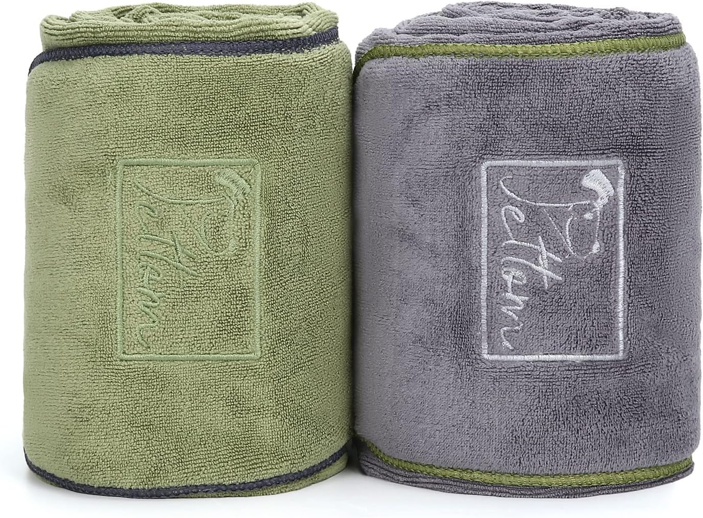 PETTOM Dog Drying Towel 90 x 50cm, Pack of 2 Quick Dry Dog Towel with Hand Pocke...