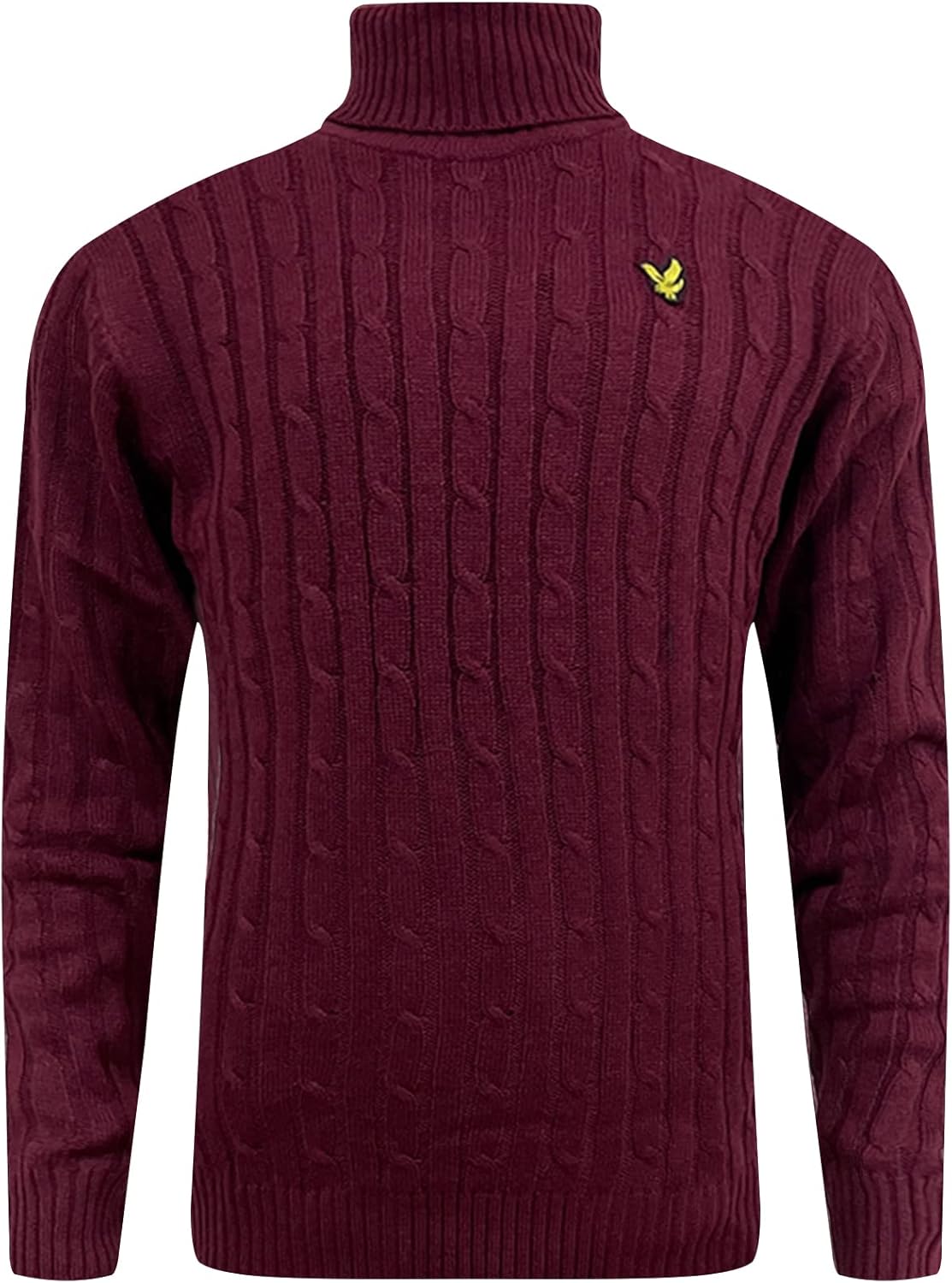 Fashionego Mens Roll Turtle Polo Funnel Neck Jumper Pullover Cable Knitted Sweat...
