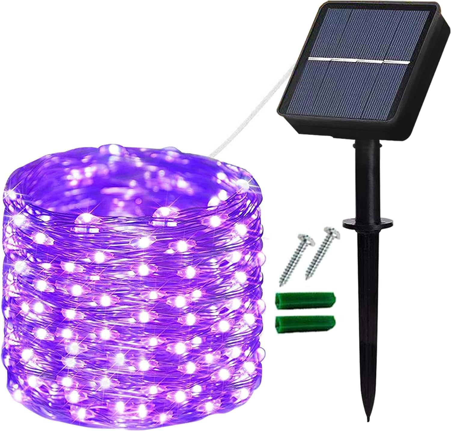 Lezonic Solar String Lights Outdoor, 12M/40Ft 120LED Solar Garden Lights, 8 Mode...