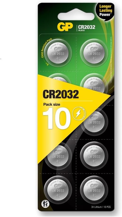 GP CR2032 Lithium Coin Cell Batteries 3 V CR 2032 / DL2032 Button Batteries 3 V...