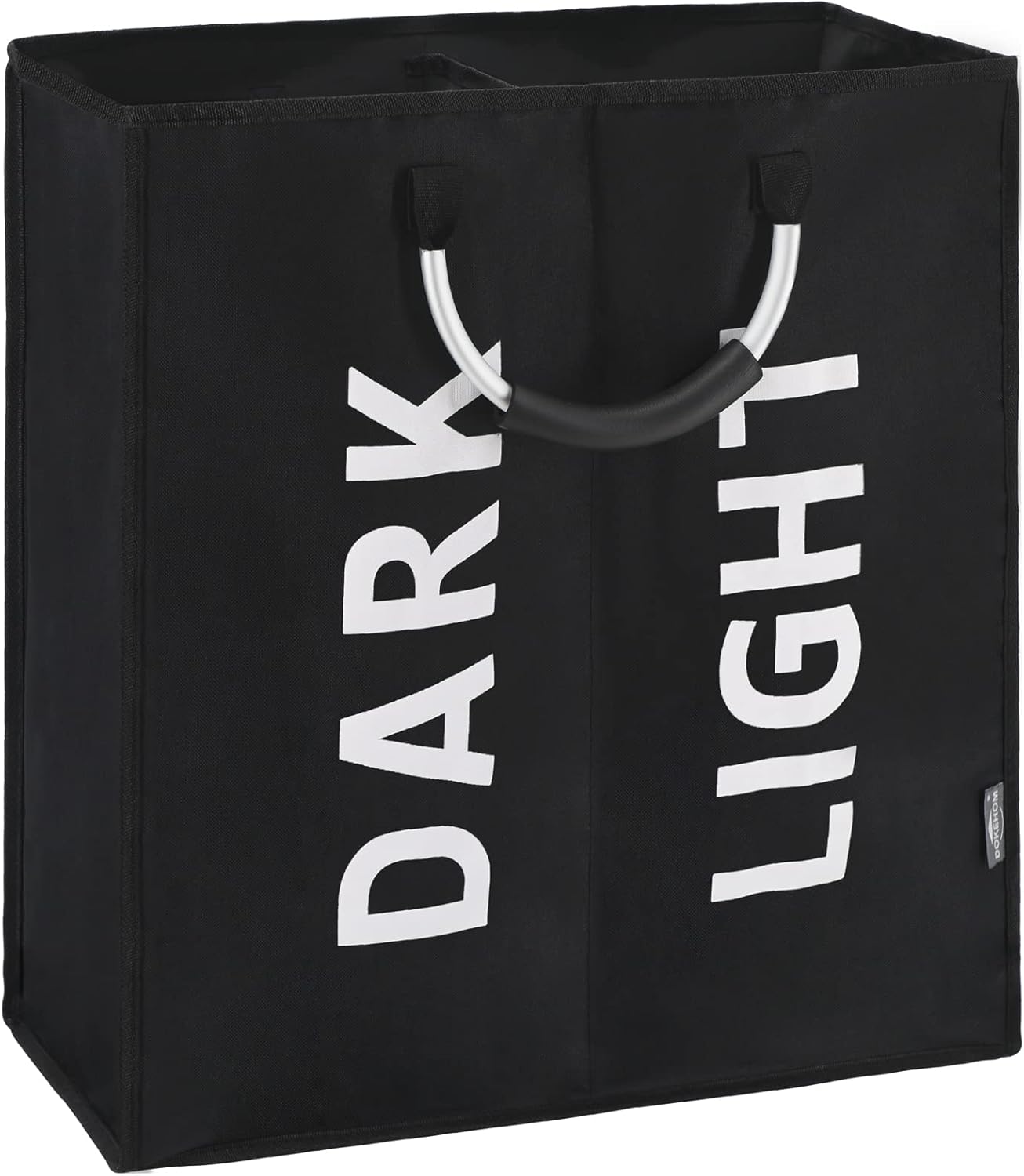 DOKEHOM 80L Large Collapsible Washing Laundry Basket Bag with 2 Sections for Bed...