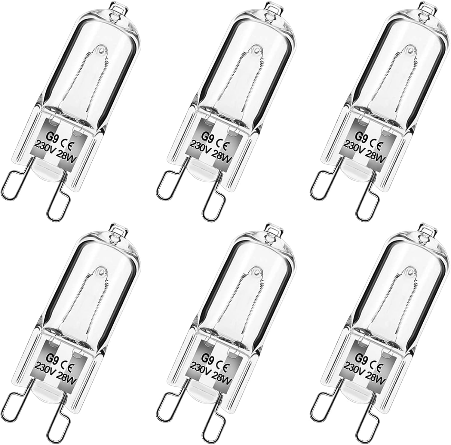 Simusi G9 Halogen Bulbs, G9 28W Light Bulbs, G9 Dimmable Capsule Bulbs, Warm Whi...