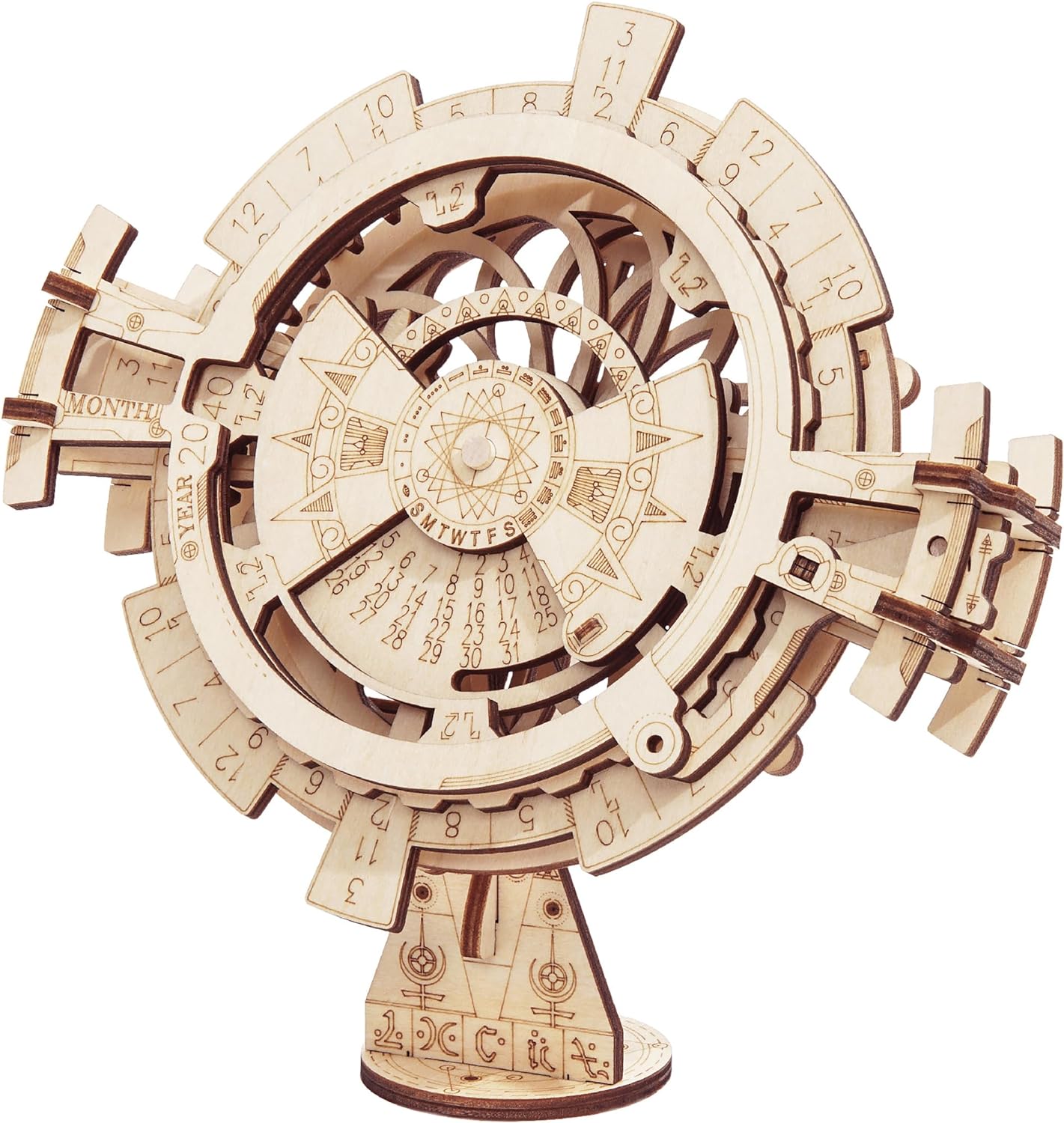 ROBOTIME 3D Puzzles for Adults Perpetual Calendar Wooden Model Kits to Build for...