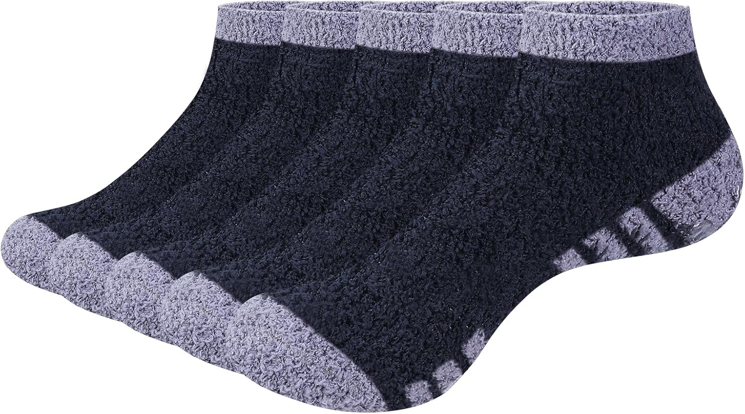 YUEDGE Mens Ankle Non Slip Fluffy Slipper Socks Cosy Fuzzy Thermal Warm Sleep Be...