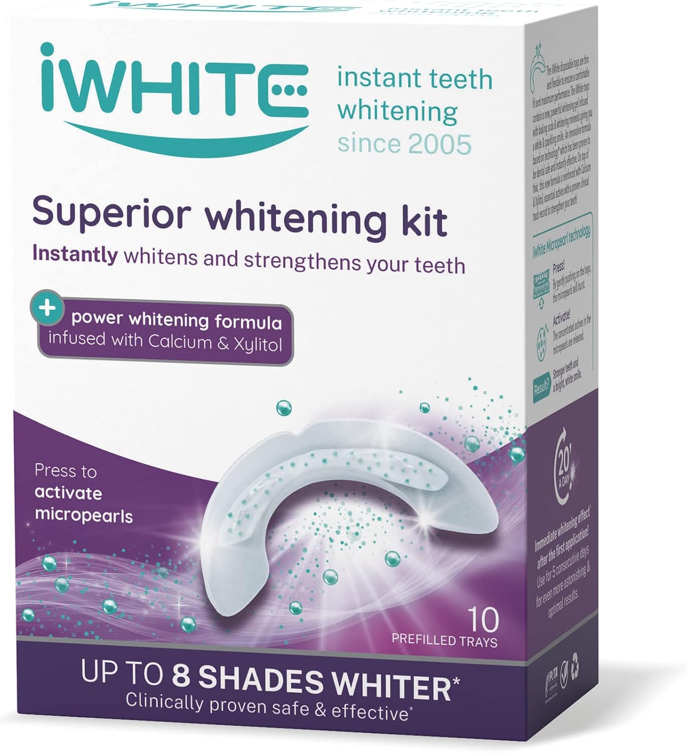 iWhite Superior Teeth Whitening Kit - Instantly Whitens, Strengthens & Restores...