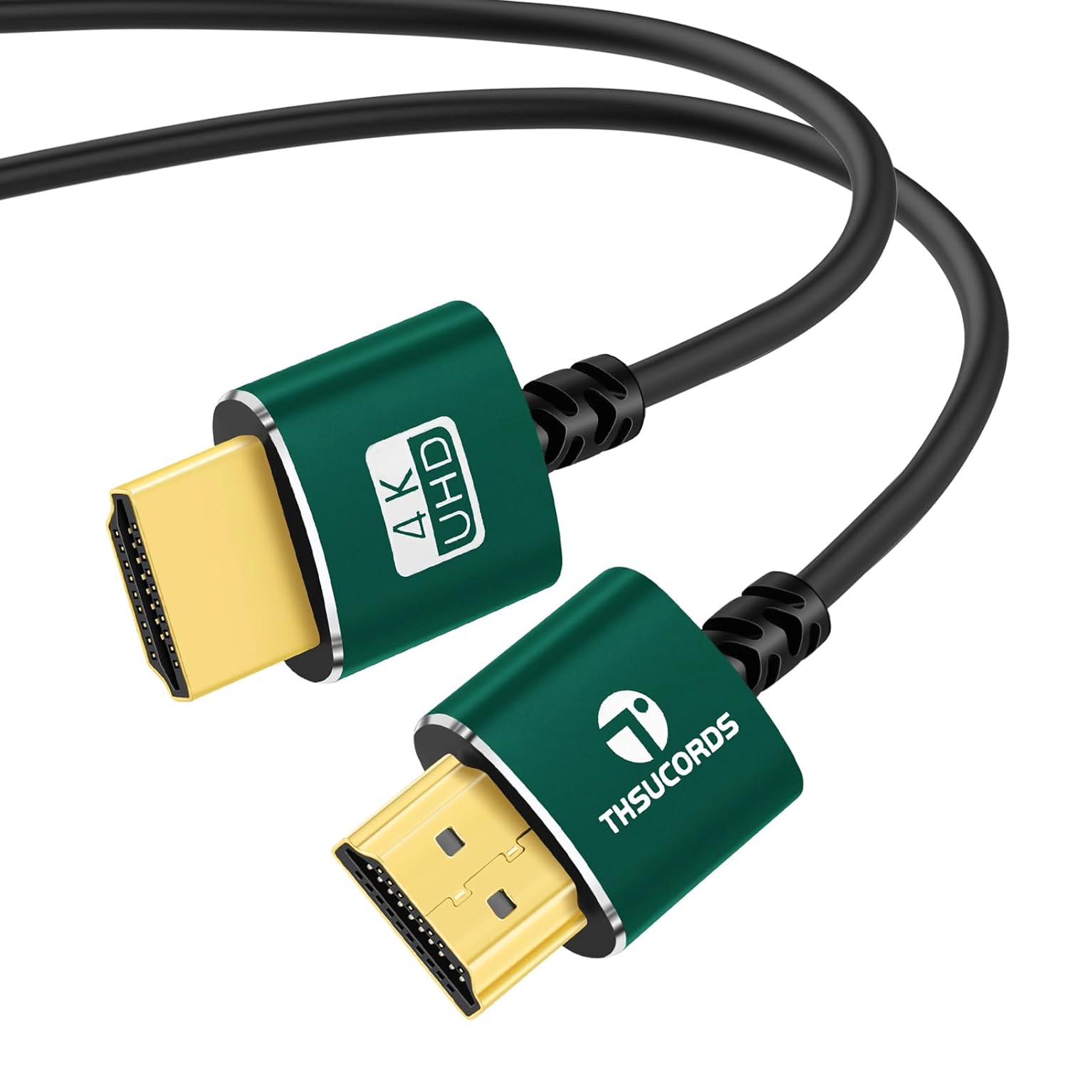 Thsucords Slim HDMI Cable 0.3M, Ultra Soft & Thin HDMI to HDMI Cord, Extreme Fle...