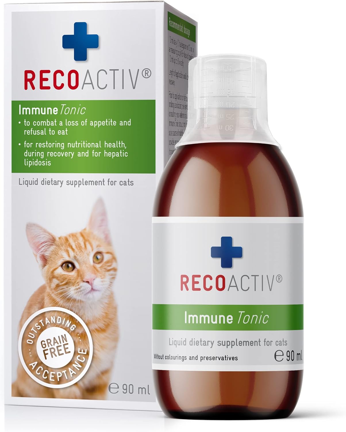 RECOACTIV Immune Tonic for cats, 1 x 90 ml, dietary supplement to boost the immu...