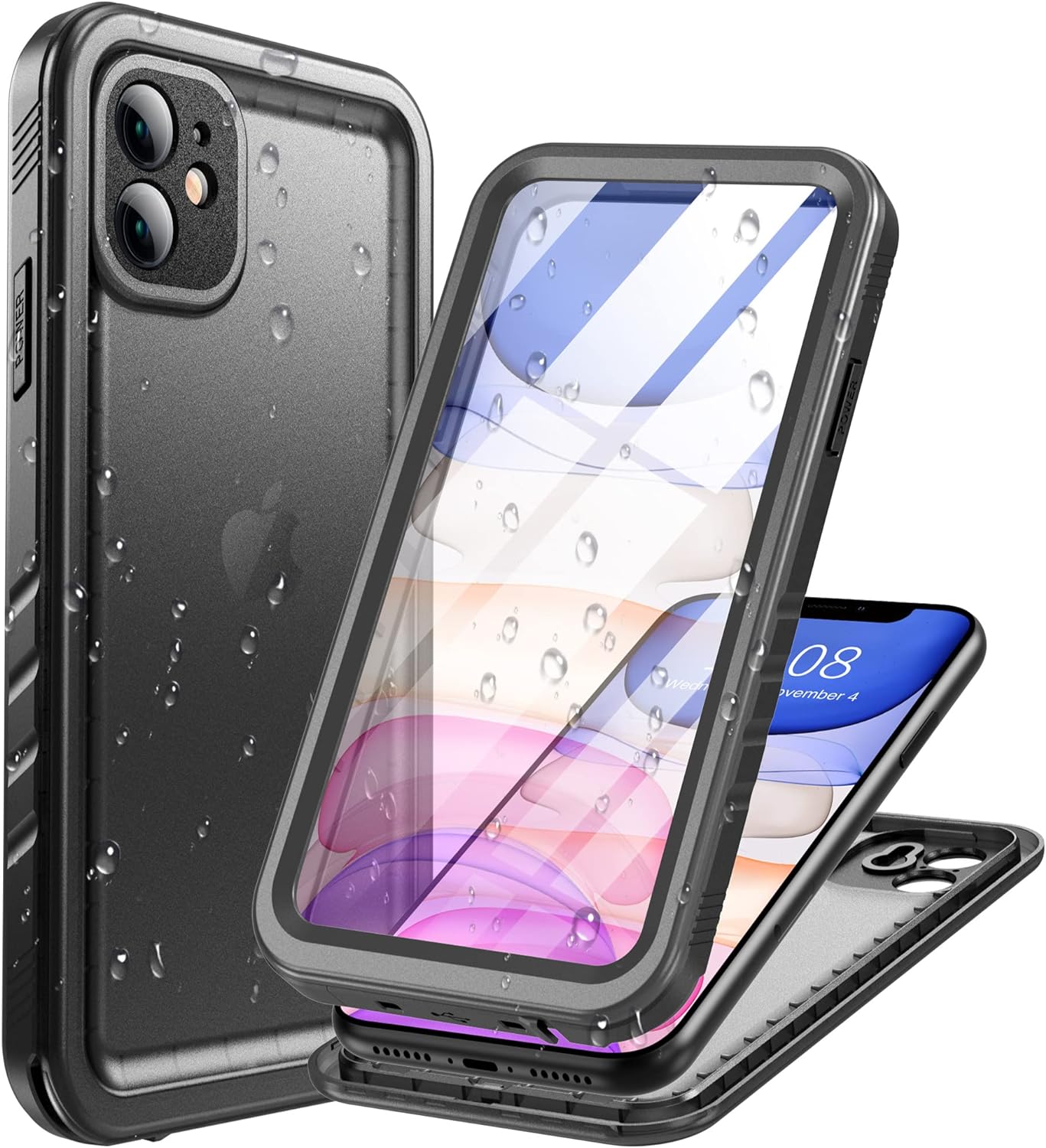 Cozycase for iPhone 11 Waterproof Shockproof Case with Screen/Camera Protector -...