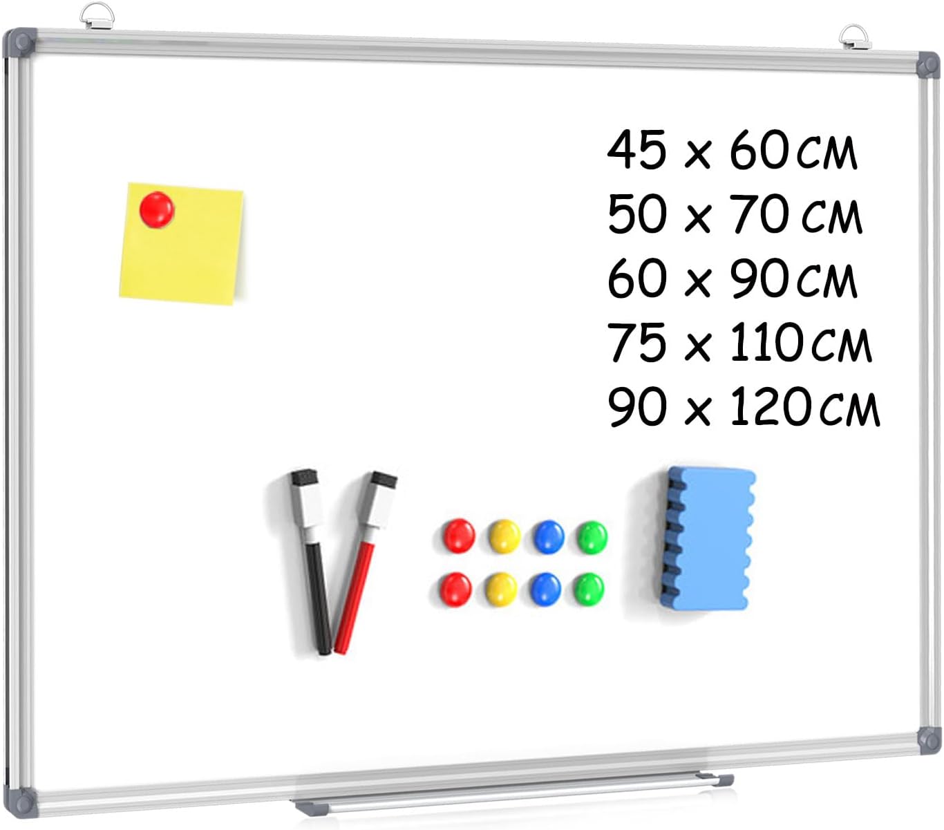 DOLLAR BOSS Magnetic Whiteboard 50 X 70 cm Dry Erase White Board for Walls with...