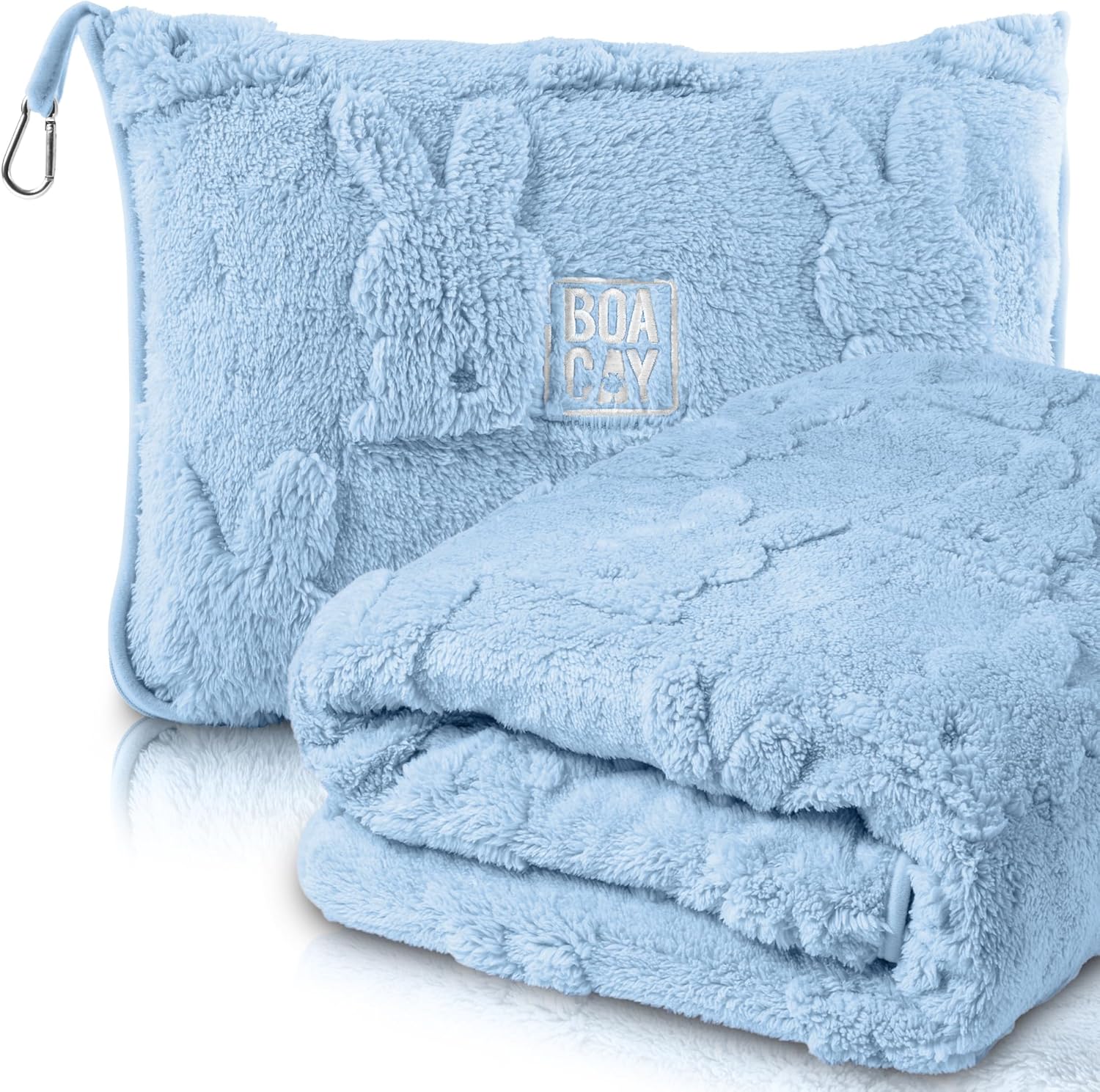BOACAY Travel Toddler Blanket for Airplane, Car - Soft Kids Throw Blanket for Da...