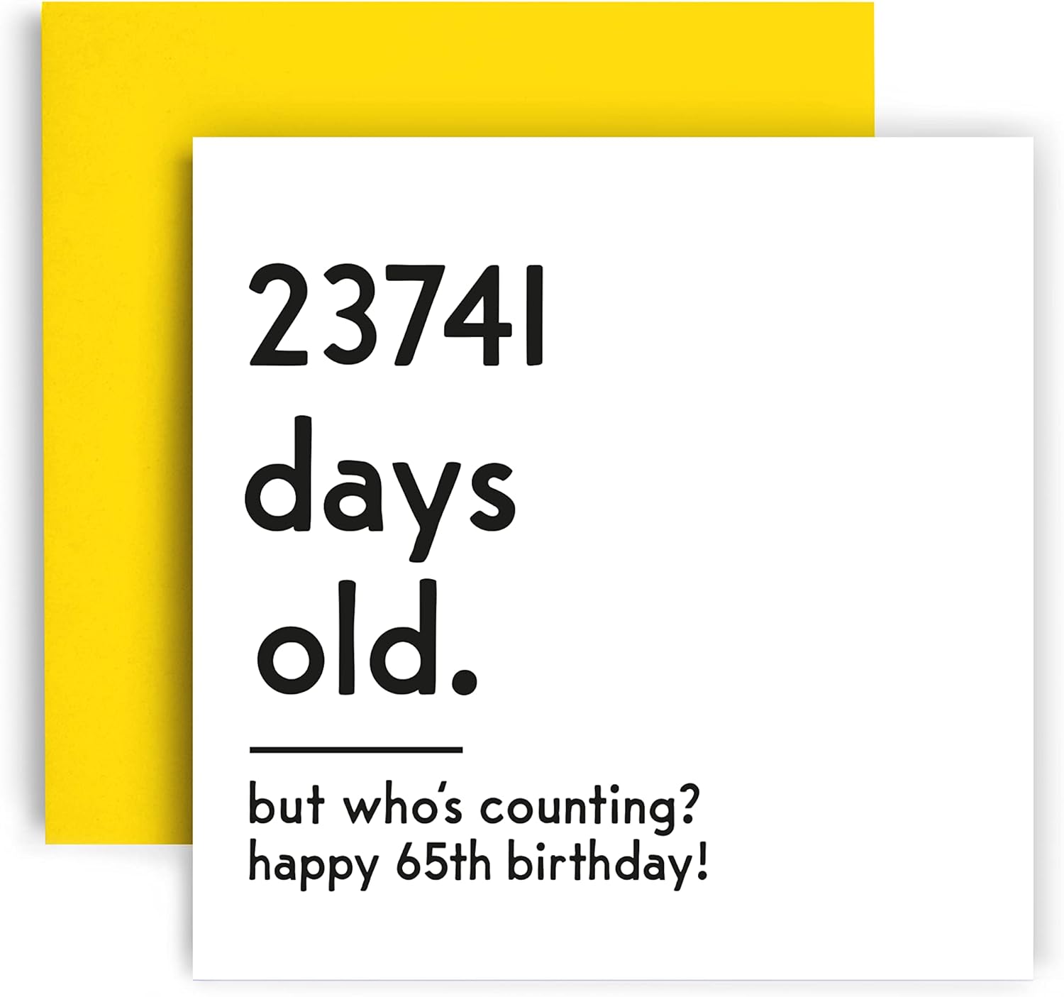 Huxters Funny Birthday Card – Happy 65th Birthday Card Day Counting Funny Card f...